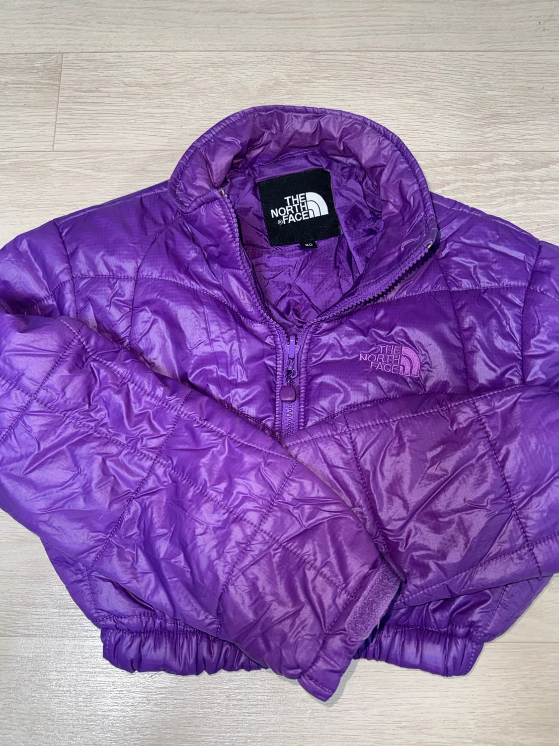 노스페이스 빈티지 퍼플 패딩 90 상품이미지2