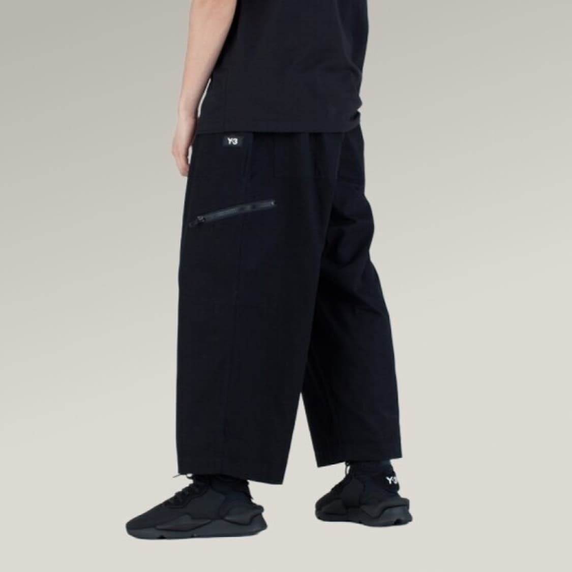 요지야마모토 y-3 블랙 밴딩 카고팬츠 XS/ S 상품이미지2