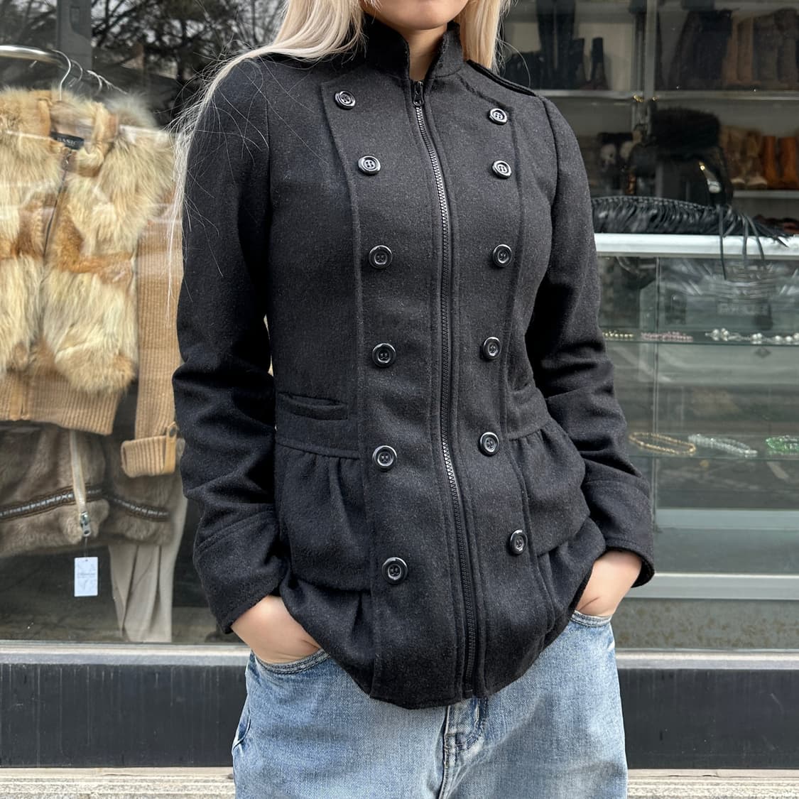 00s 빈티지 러플 나폴레옹 단주 자켓 상품이미지8