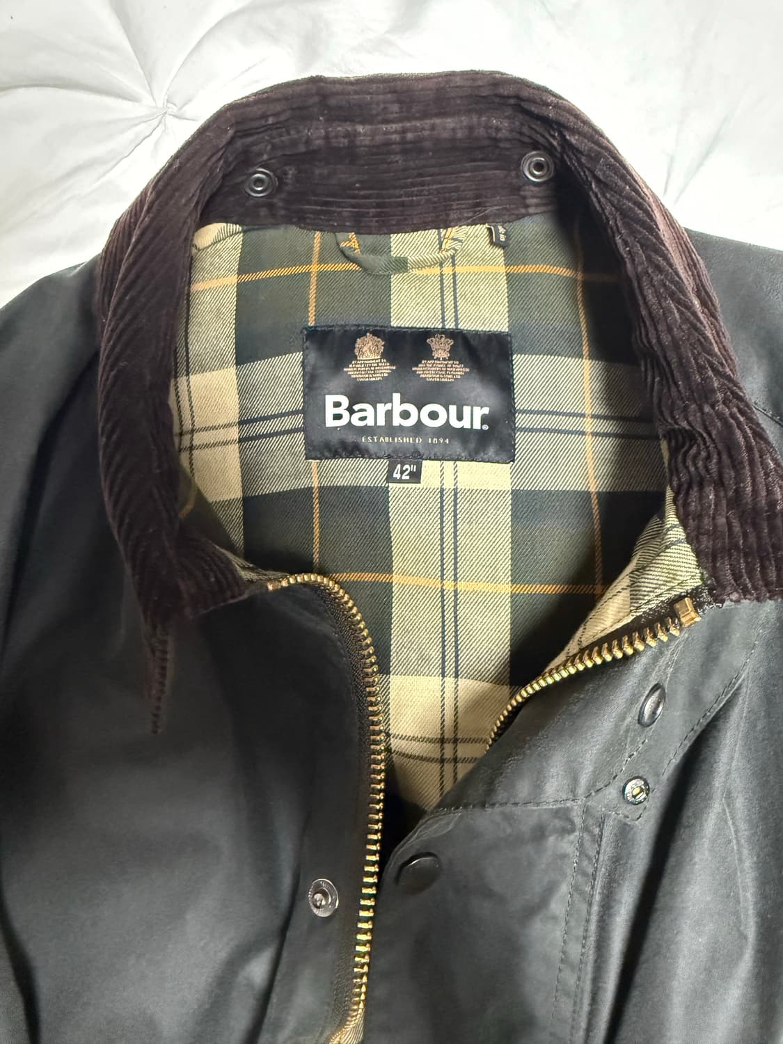 (신형탭, 국내정품) 바버 트랜스포트 왁스 자켓 세이지 42 상품이미지3