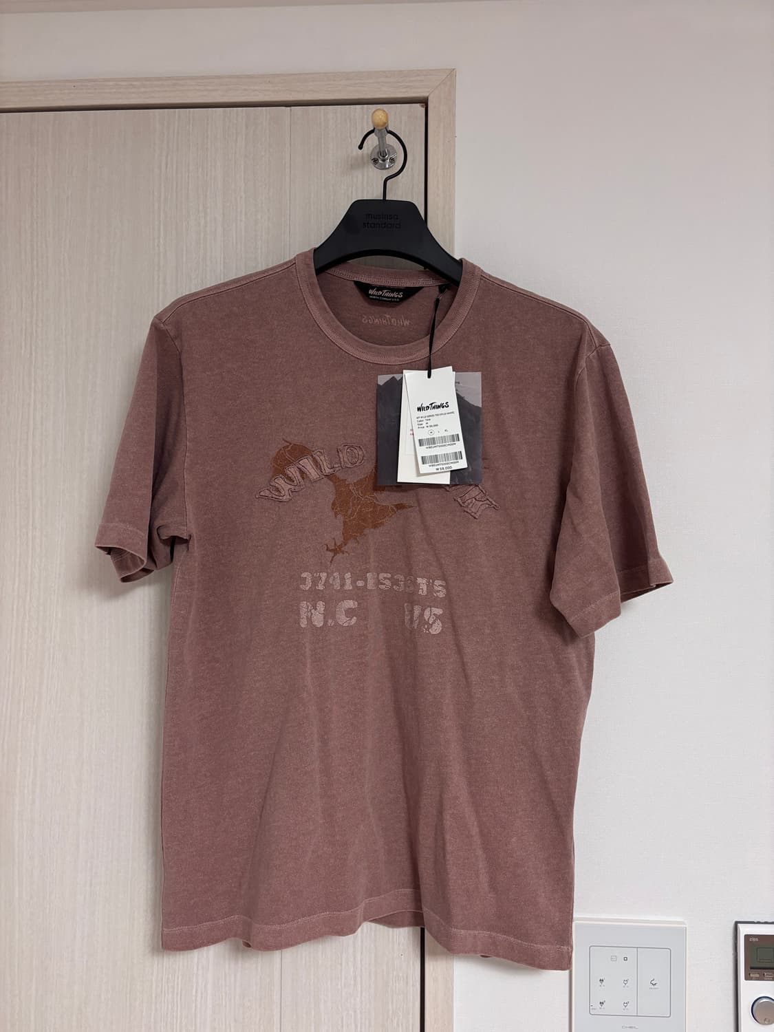 새상품) M 와일드띵스 빈티지 워싱 반팔티 탄 상품이미지1