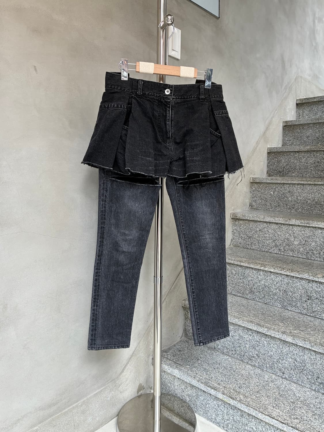 사카이 도킹 데님 팬츠 스커트 상품이미지1