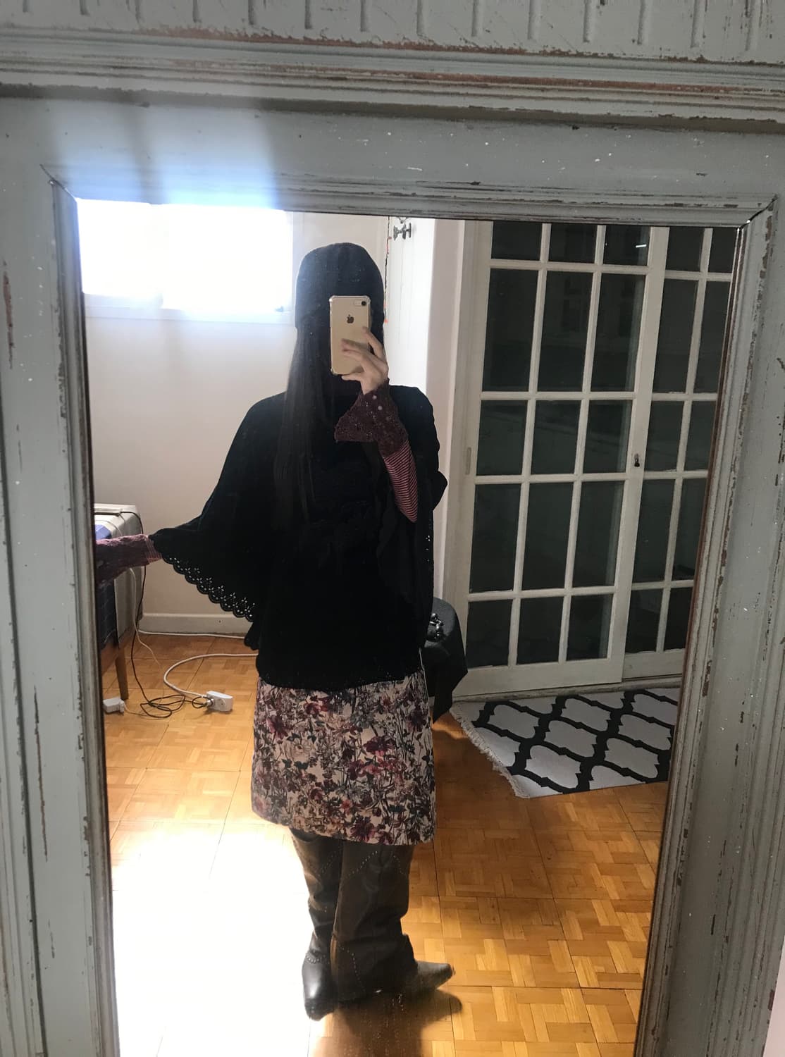 vintage velvet rose cape 상품이미지4