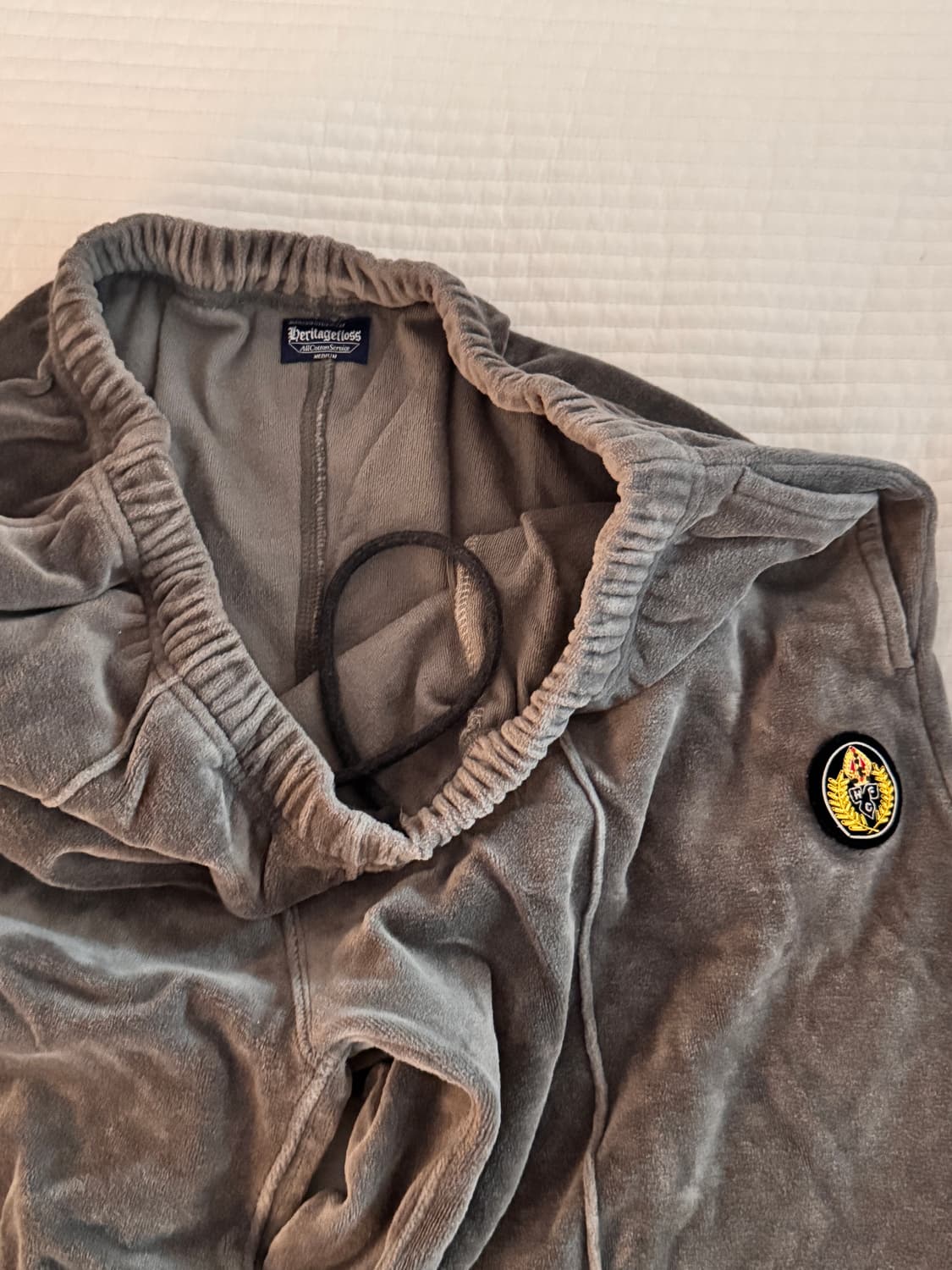 헤리티지플로스 벨루어 와펜 조거팬츠 그레이 상품이미지4