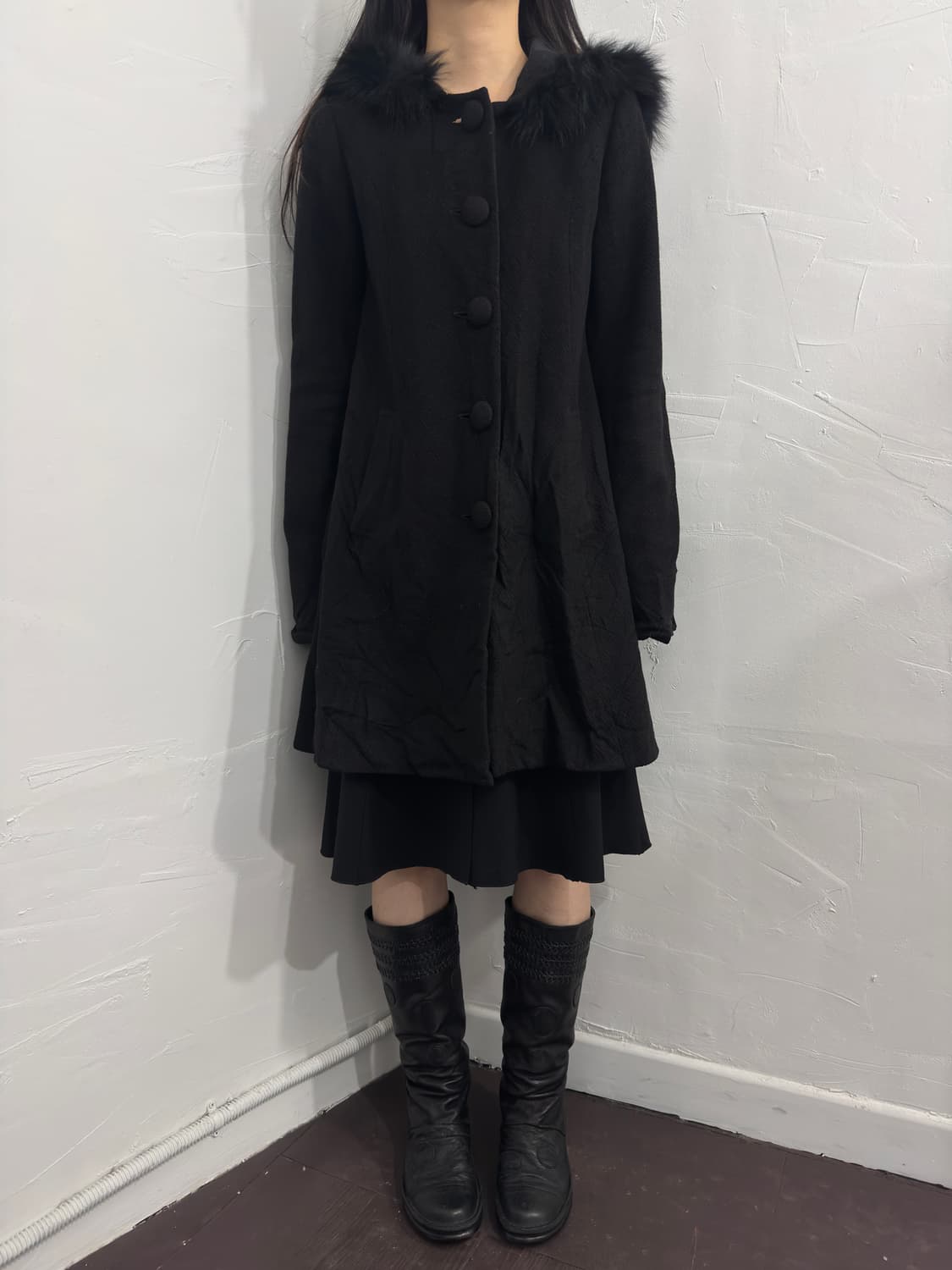 labala fur hood lovely coat 상품이미지2