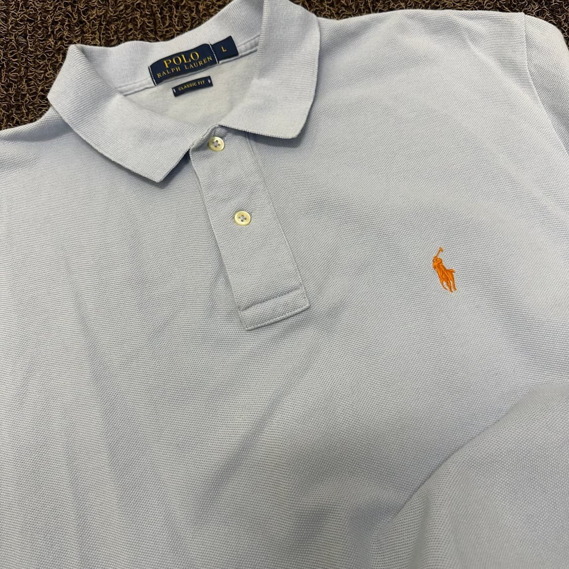 POLO 폴로 랄프로렌 카라티 반팔티셔츠 하늘색 L 상품이미지3