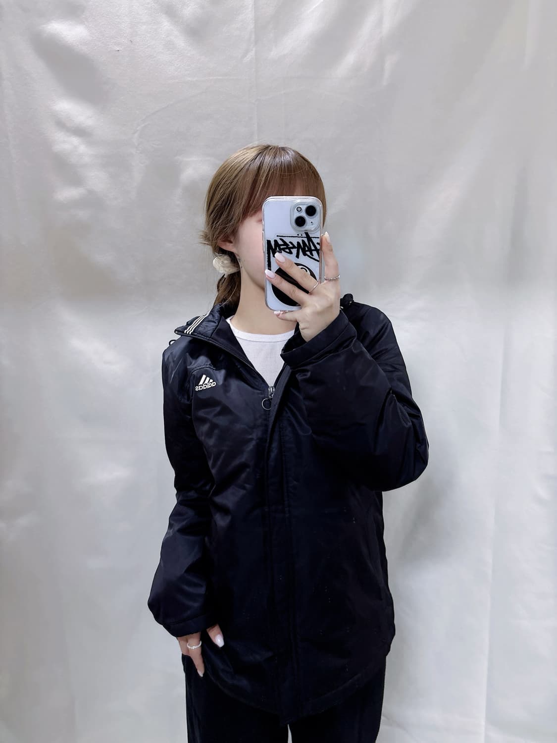 아디다스 블랙 스몰로고 점퍼  상품이미지2