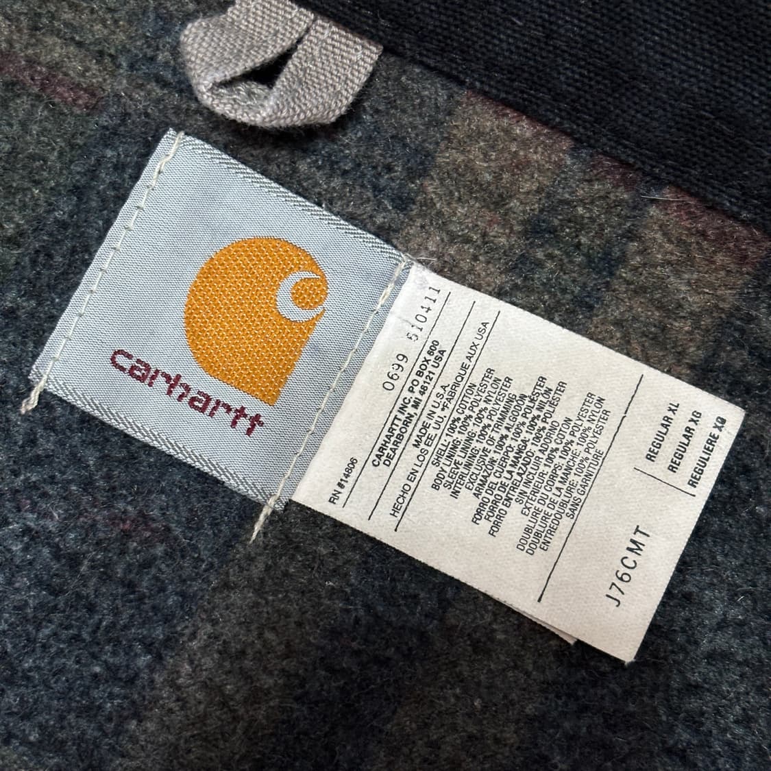 빈티지 칼하트 J76 CMT 디트로이트 자켓 상품이미지4