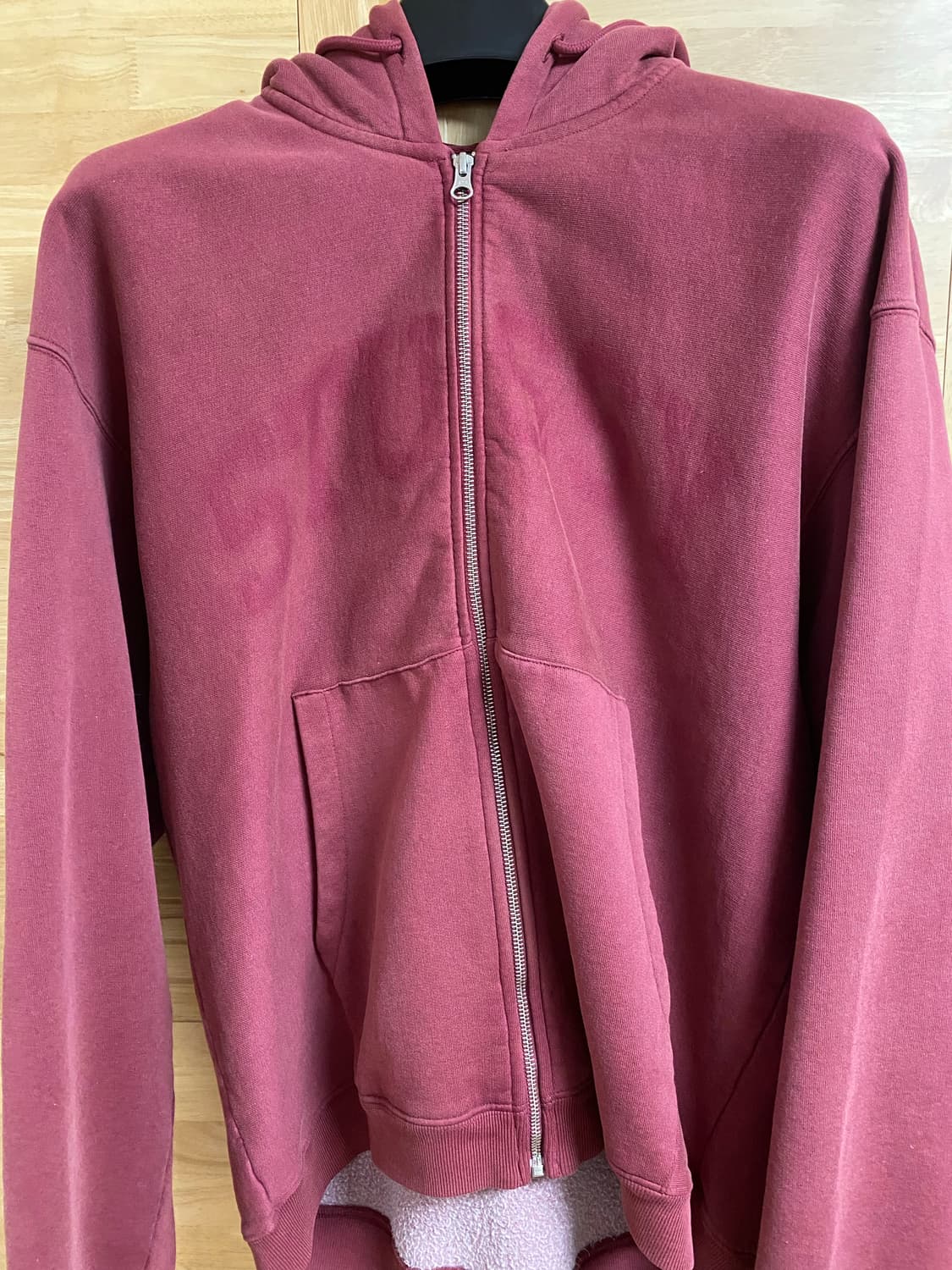 스투시 버건디 후드집업 L사이즈 상품이미지1