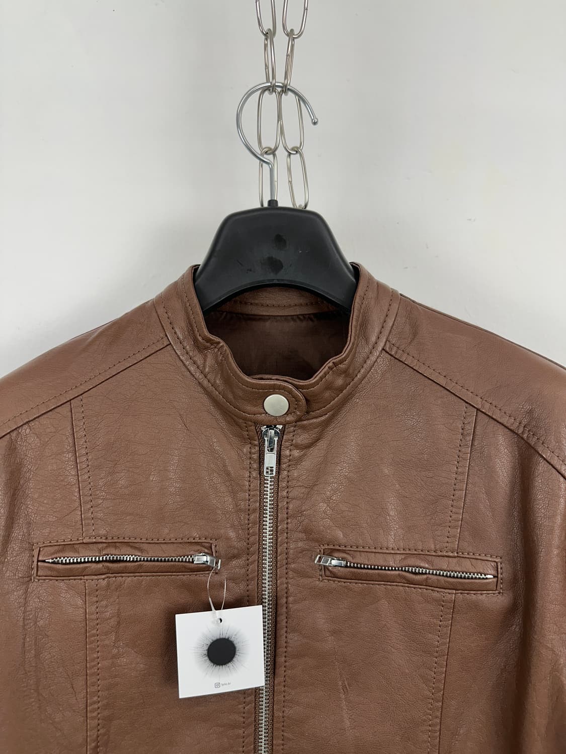Brown Faux Leather Jacket 상품이미지6