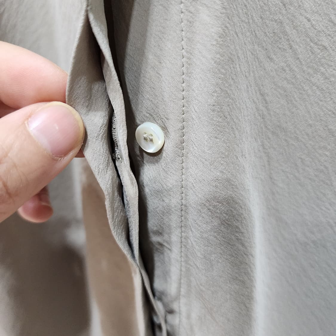 브루넬로쿠치넬리 넥포인트 실크 롱 블라우스 S 상품이미지6