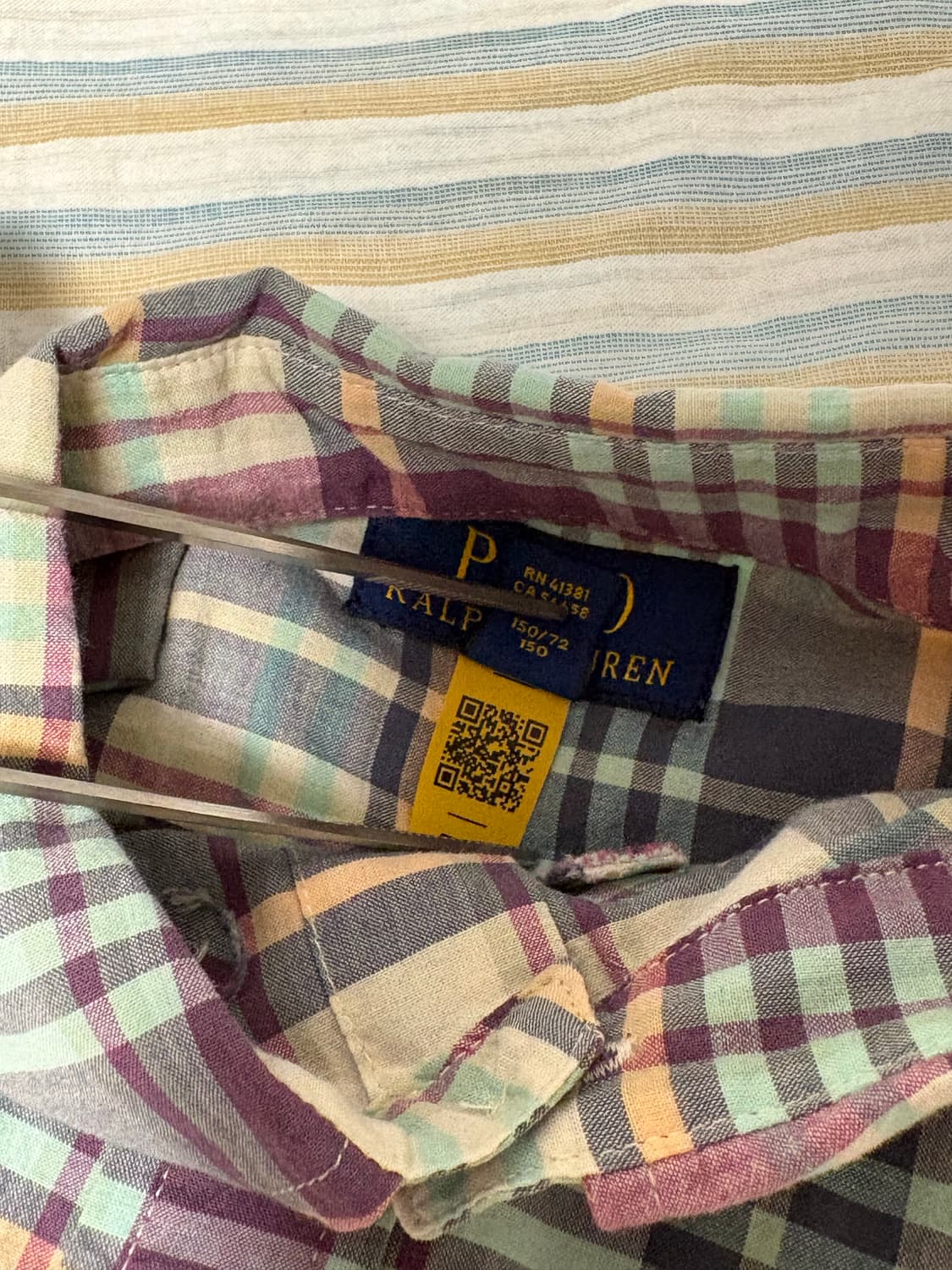 Polo Ralph Lauren 반팔 마드라스 체크 셔츠 M 상품이미지5