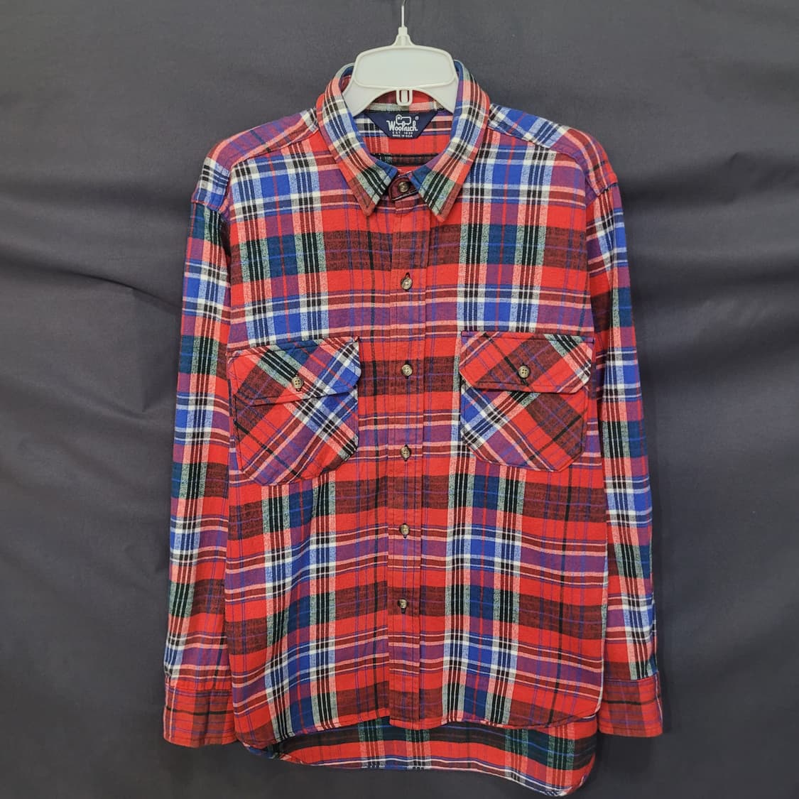 Woolrich 빈티지 1980s USA 체크 플란넬 셔츠 상품이미지5