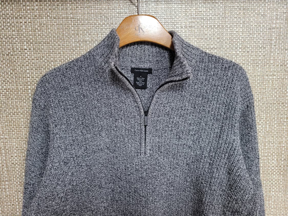 M 100사이즈 캘빈클라인 하프 집업 니트 스웨터 상품이미지2