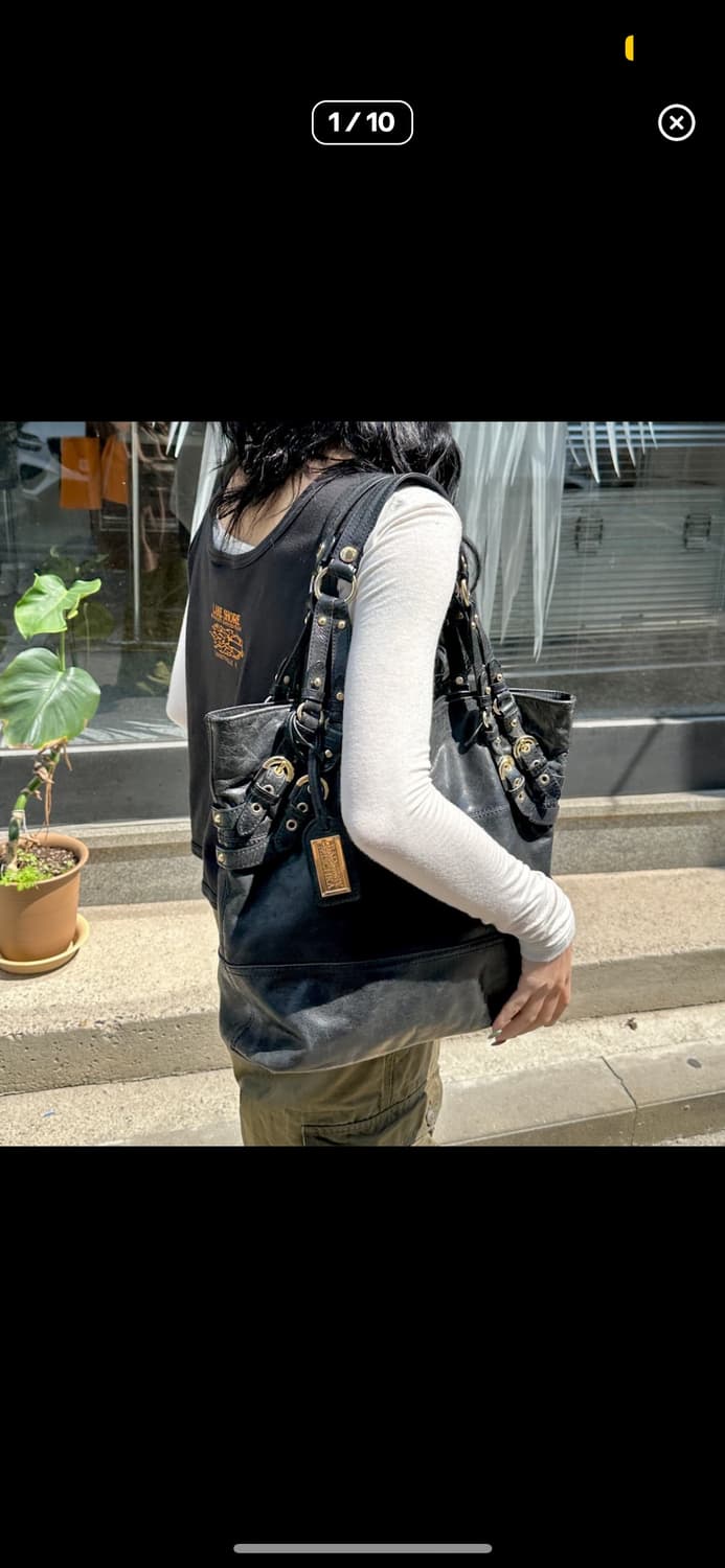 00s 배즐리 미슈카 웨스턴 디스트레스드 가죽 백 상품이미지8