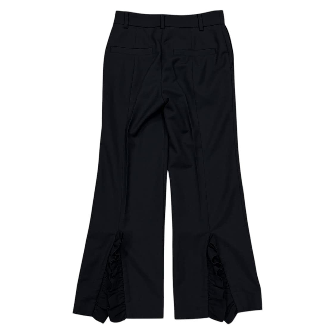 럭키슈에뜨 프릴 디테일 슬랙스 팬츠 바지 블랙 36 상품이미지2