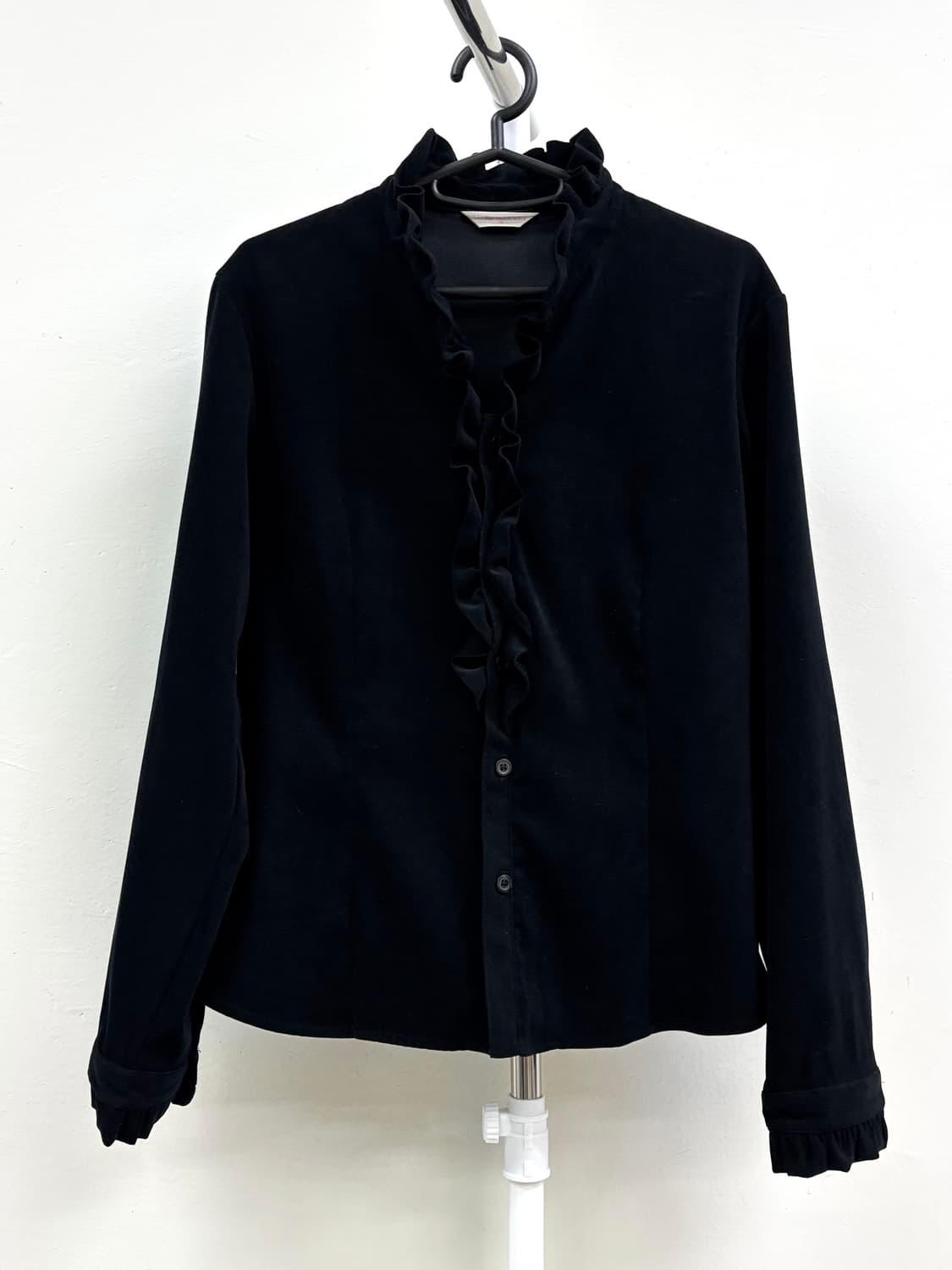 빈티지 벨벳 프릴 셔츠 상품이미지5