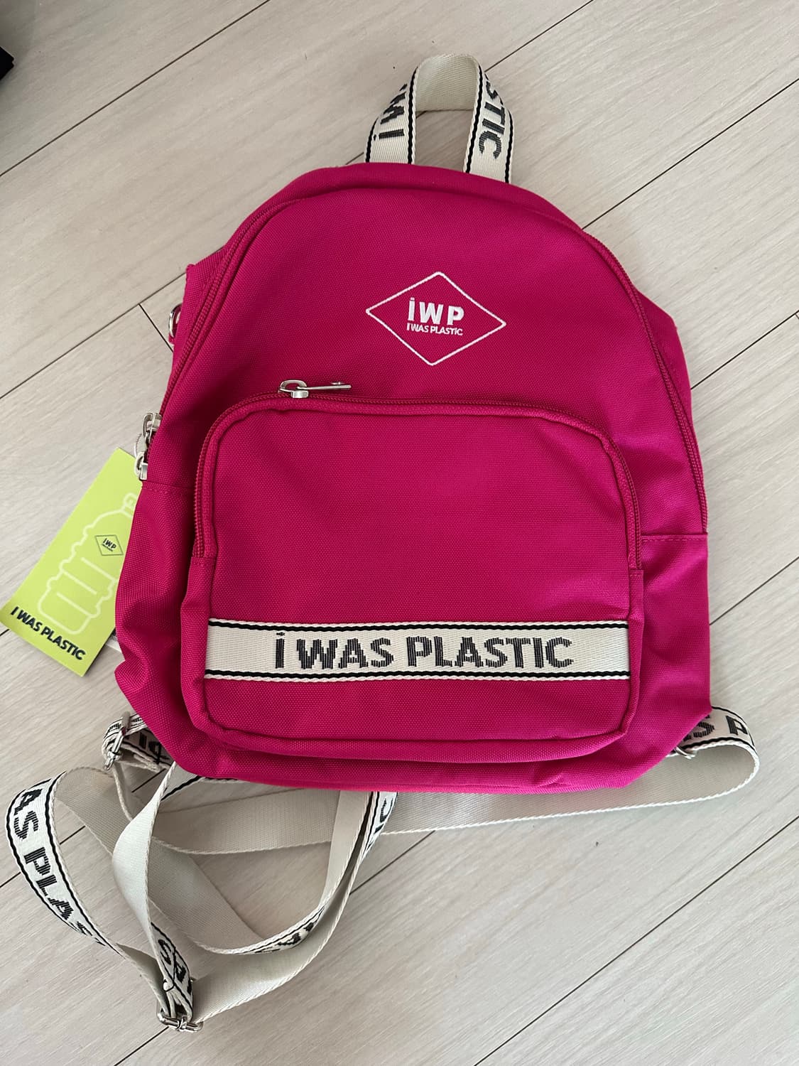 (새상품) IWP 아이워즈플라스틱 친환경 미니 백팩 핑크 상품이미지3