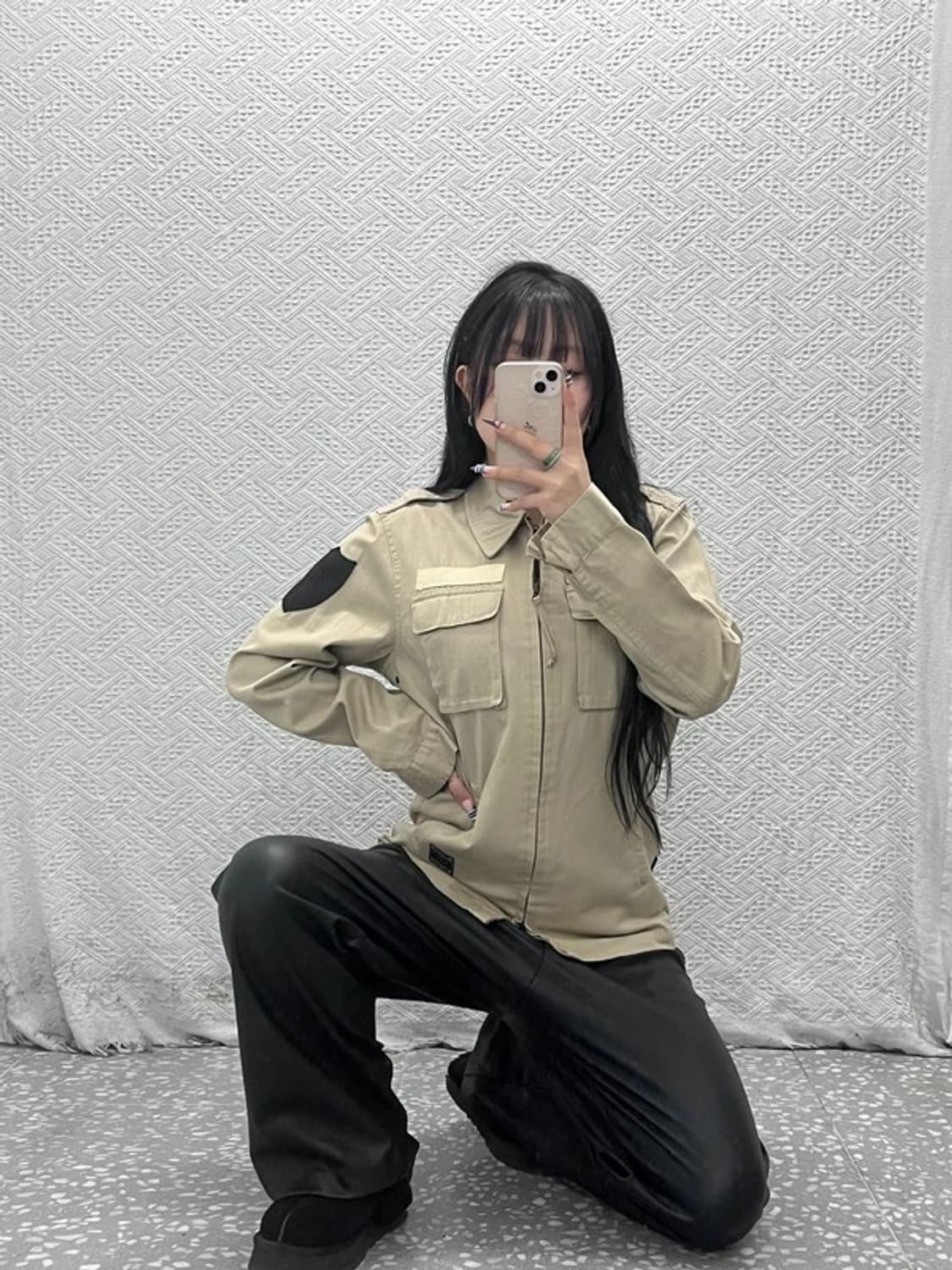 리타 빈티지 밀리터리 워크 트러커 셔츠 자켓 M C07693 상품이미지1