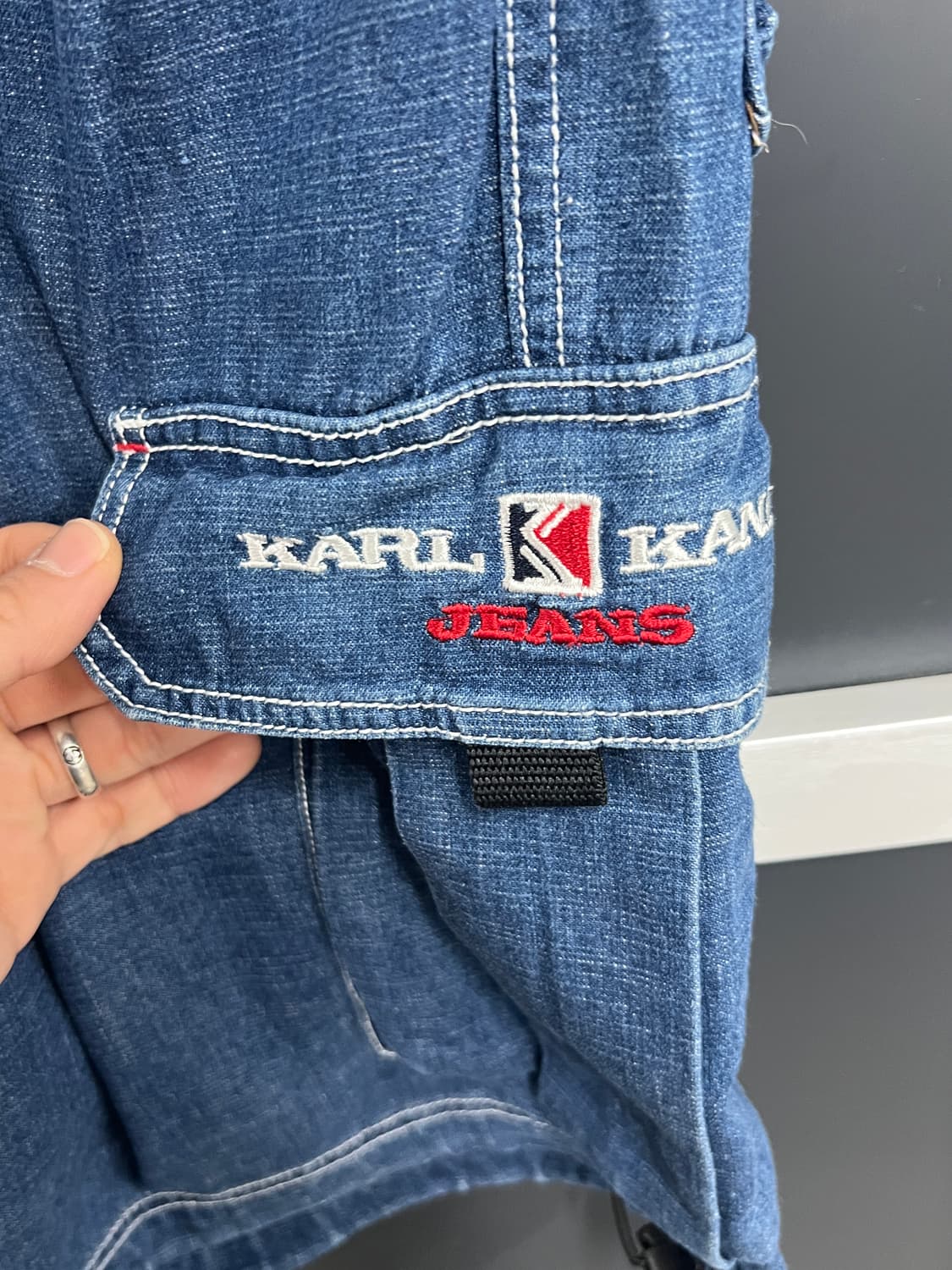 Karl kani 칼카니 빈티지 카고 데님 하프 팬츠 상품이미지3