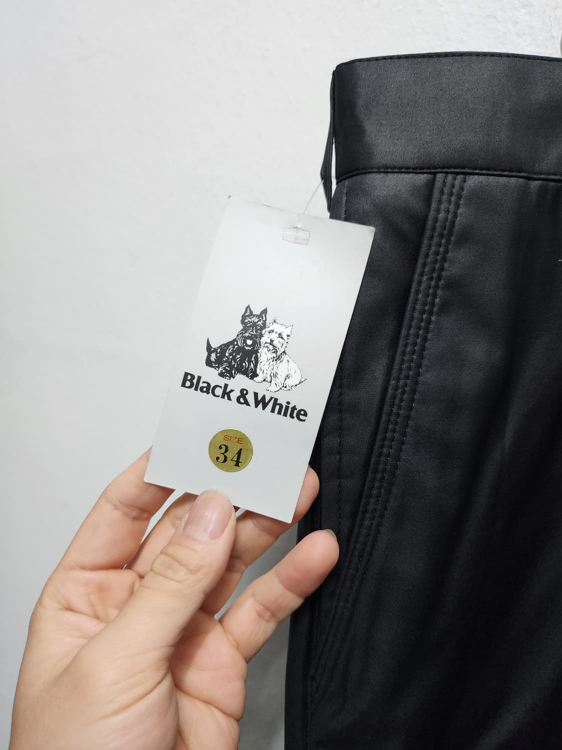 (새상품) 블랙앤화이트 일본판 코팅 바지 상품이미지5