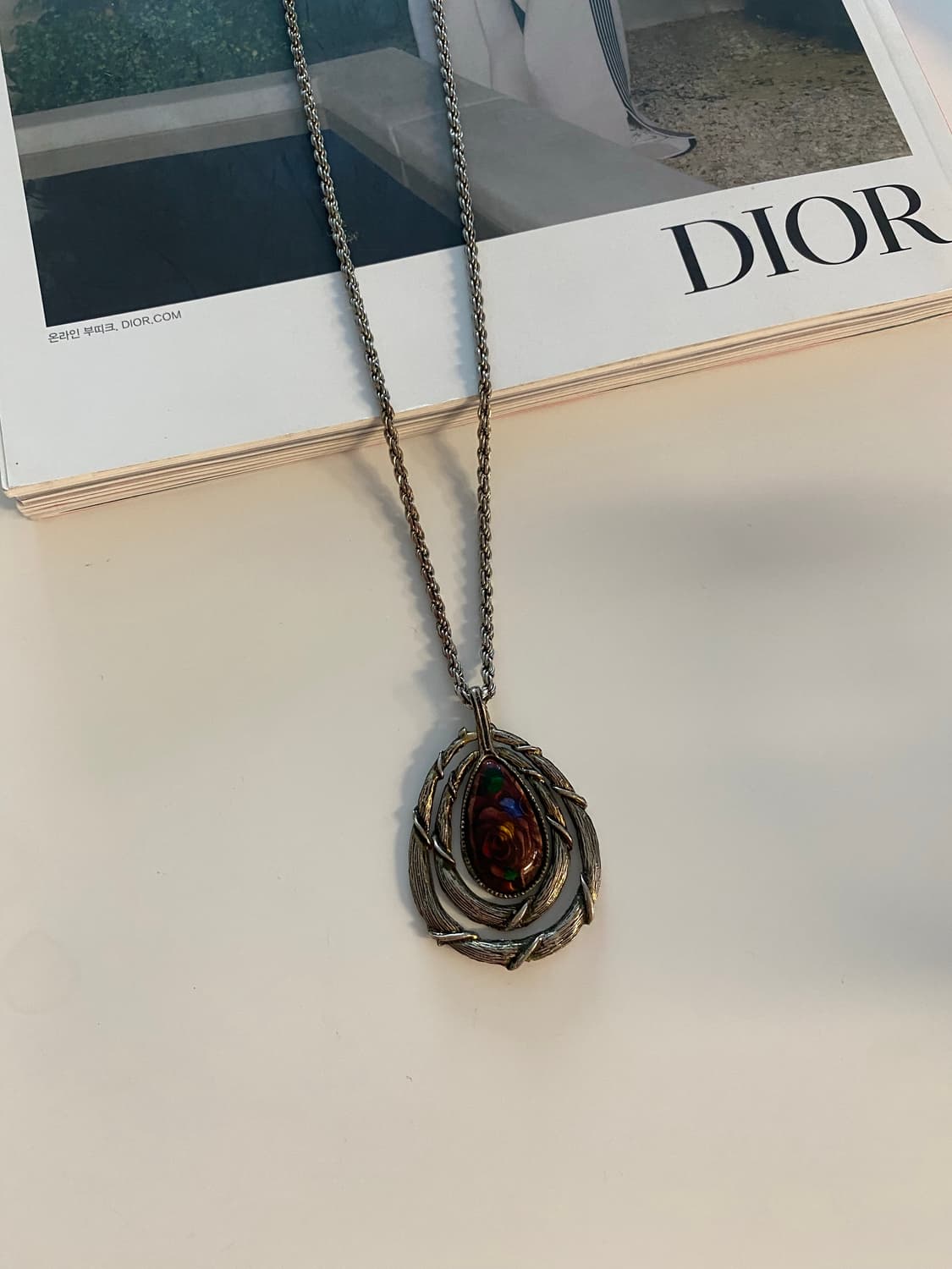 빈티지 오리엔탈 칠보 팬던트 목걸이 상품이미지1