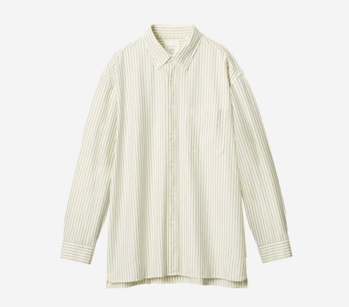 유니클로 jw앤더슨 셔츠 옐로우 스트라이프L 상품이미지2