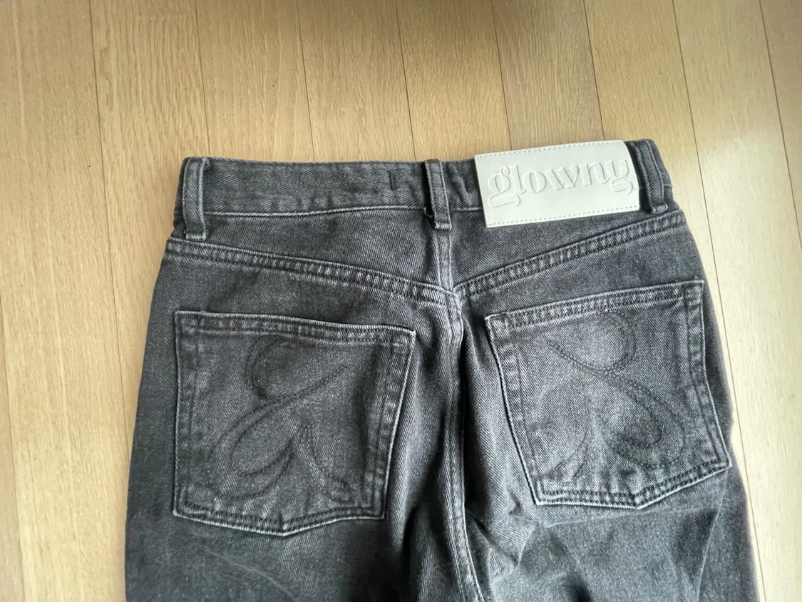 글로니 블랙 데님 팬츠 상품이미지4