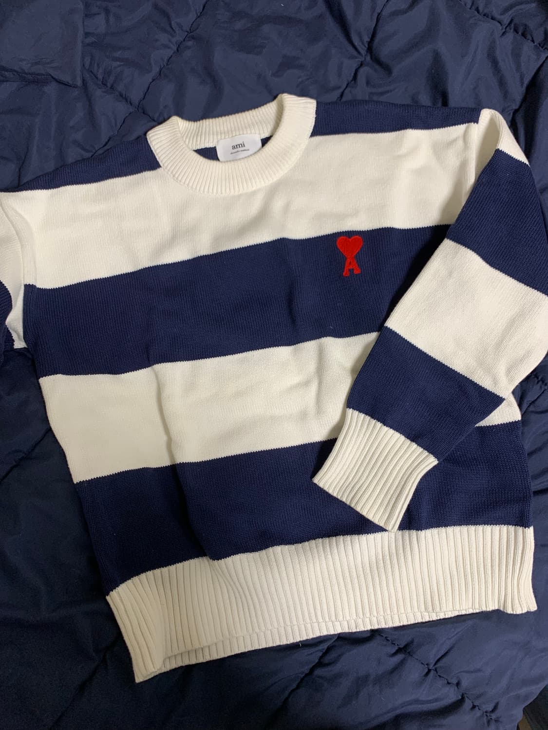 새상품 아미 니트 단가라 스트라이프 상품이미지4