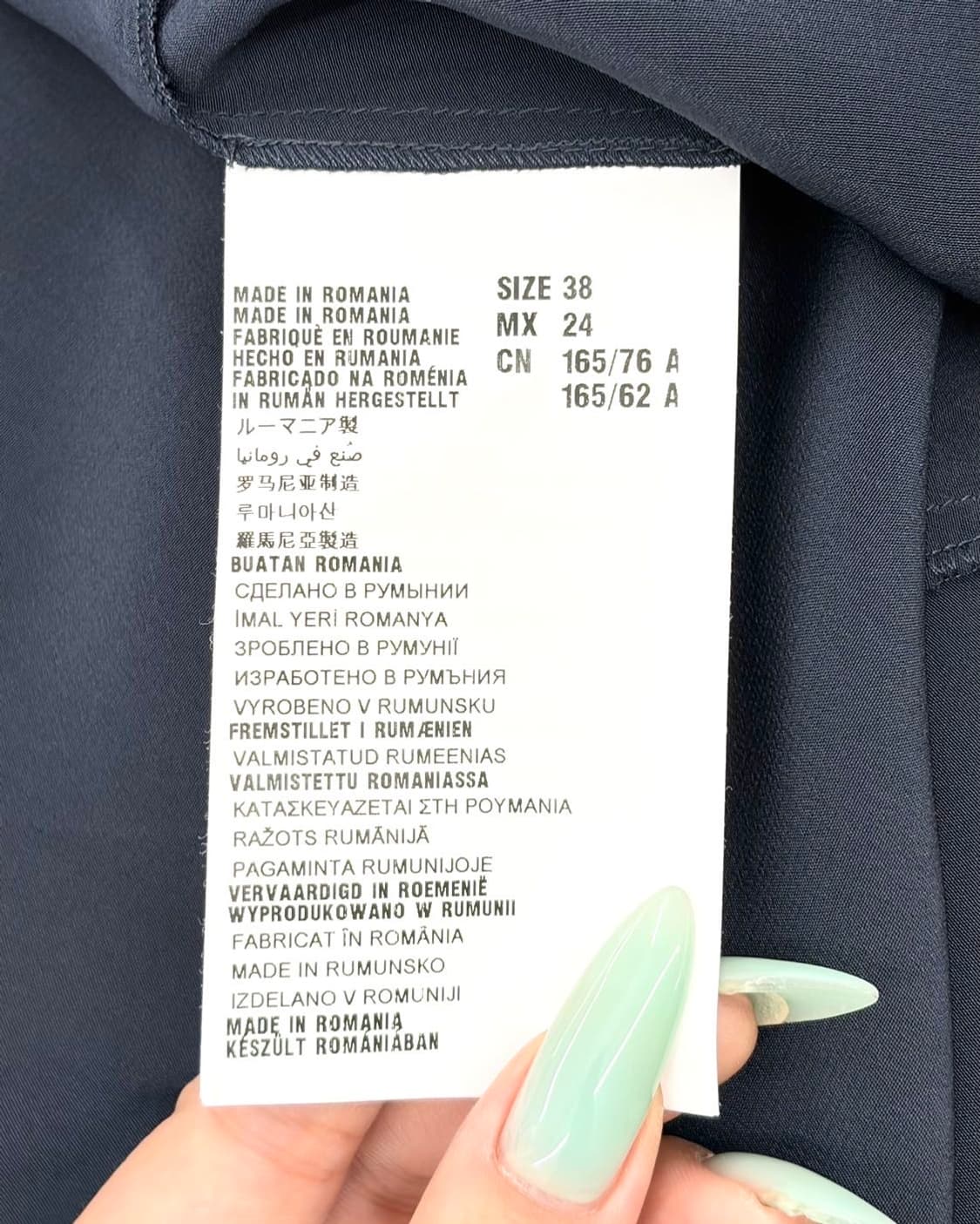 미우미우 네이비 레이스 실크 미니 원피스 상품이미지9