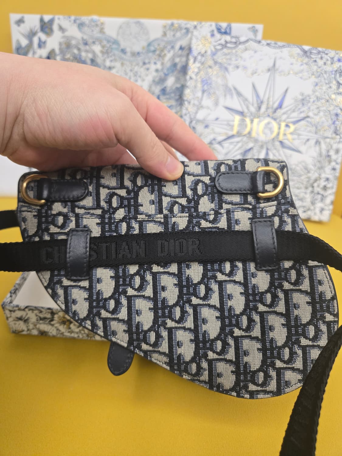 디올 오블리크 새들 벨트백 상품이미지5