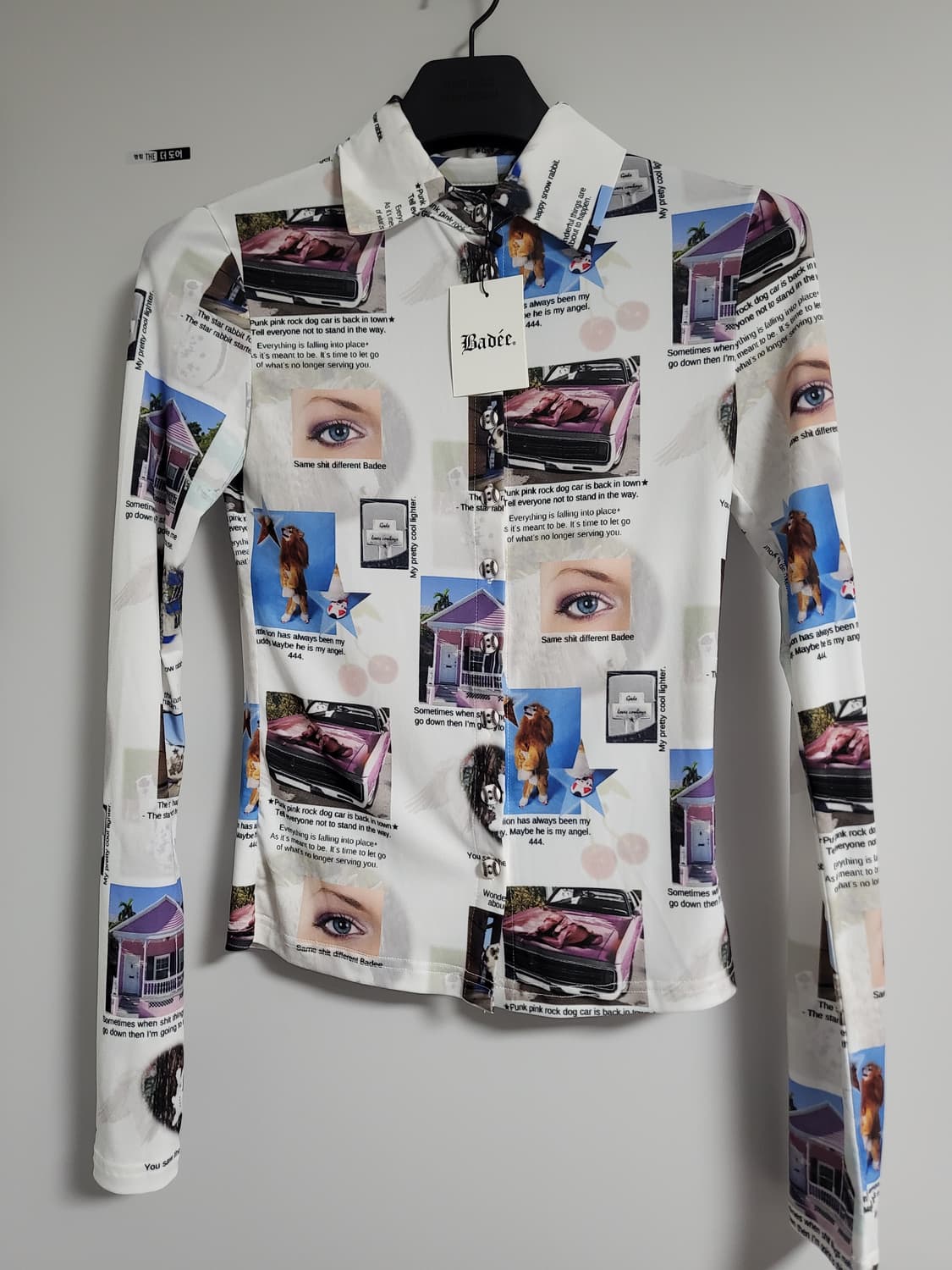 배디 Sasha Collage Printed Shirt White M 상품이미지1