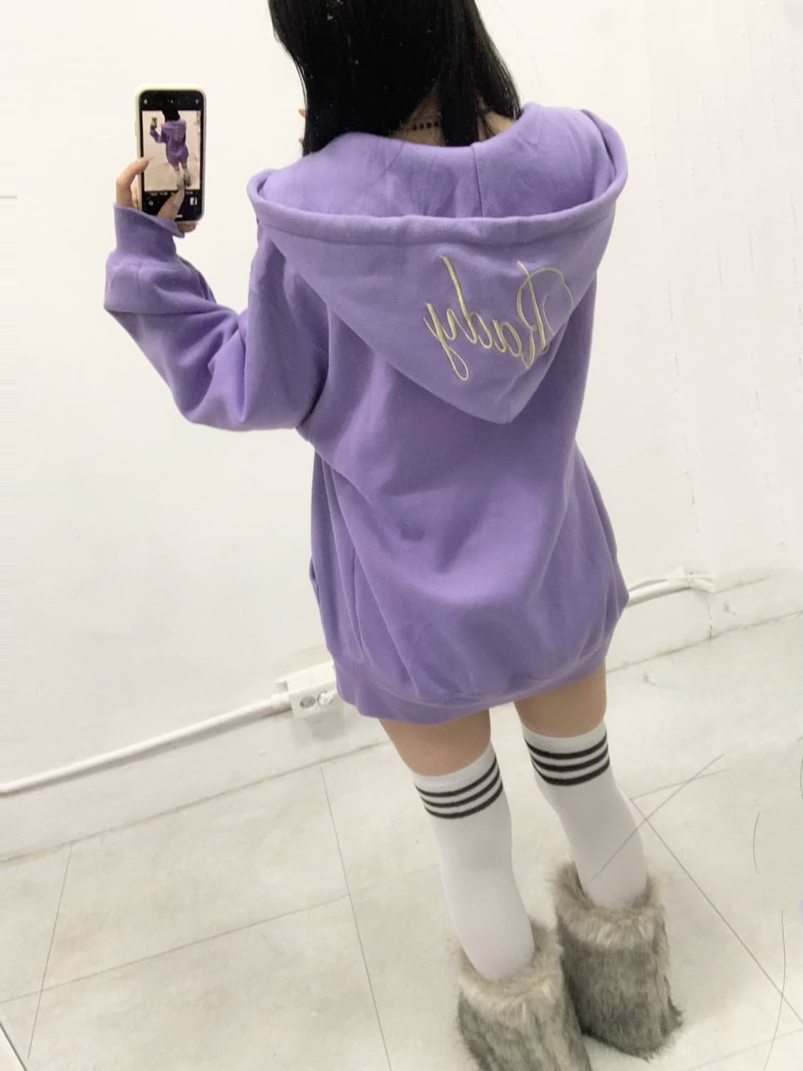 [RADY] 라디 갸루 연보라 투웨이 후드집업 상품이미지3