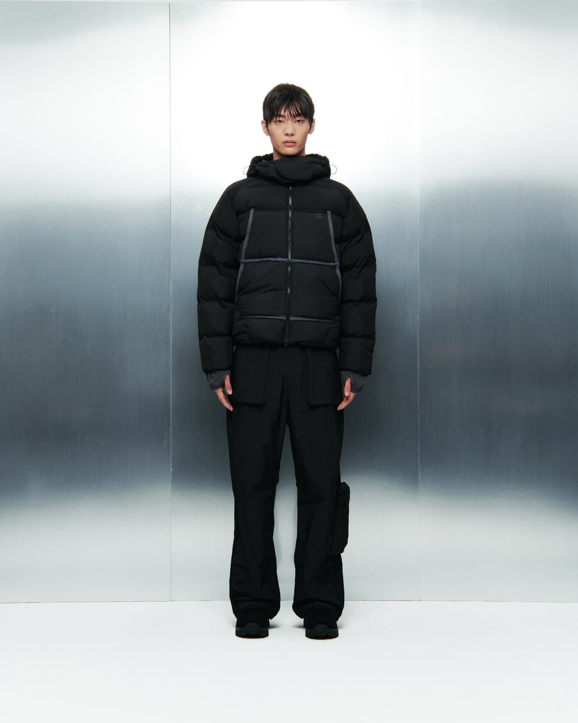 산산기어 패딩 TAPED PUFFER JACKET - BLACK 2사이즈 상품이미지4