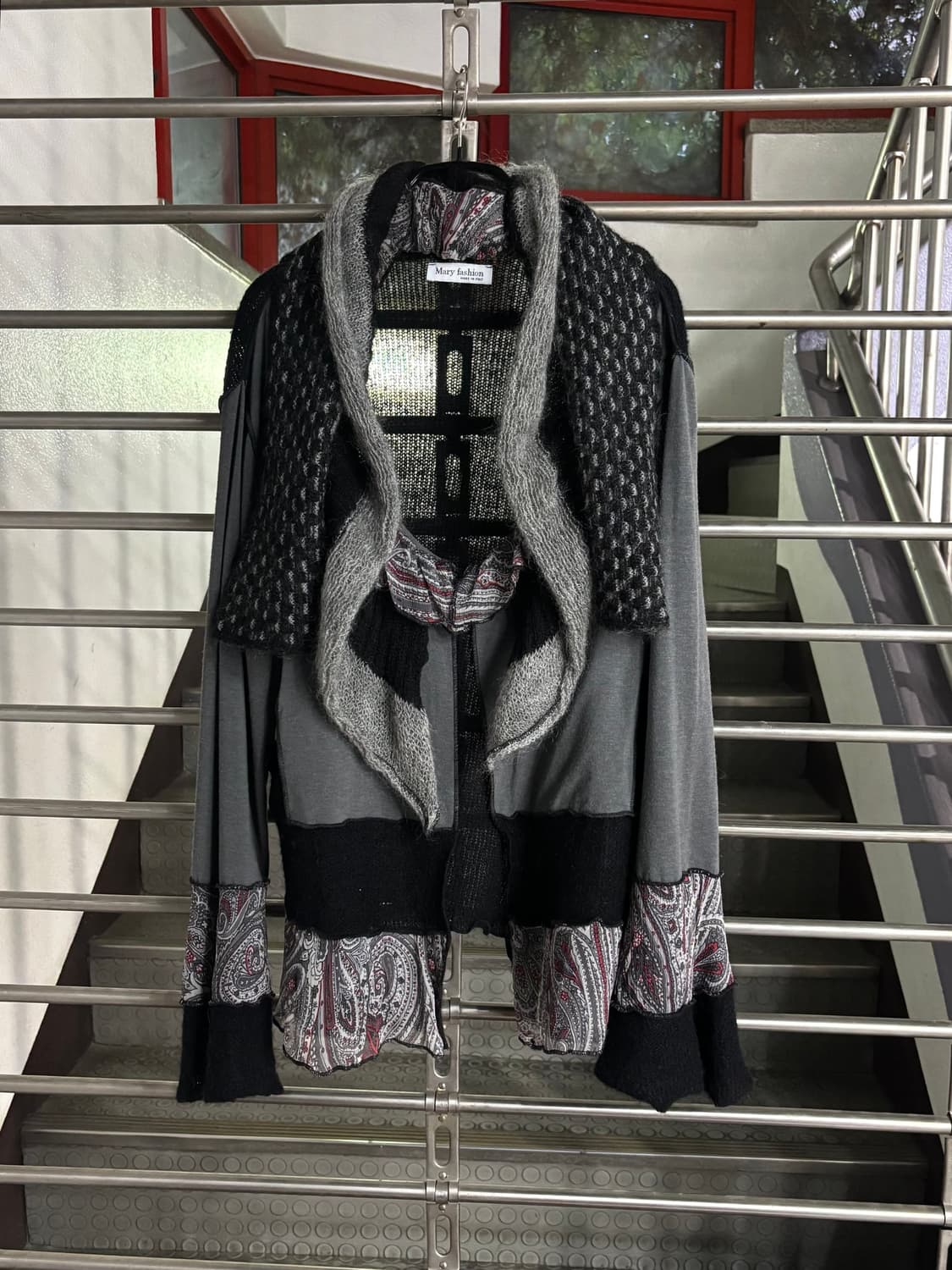 Bohemian Patchwork Knit Cardigan  상품이미지5