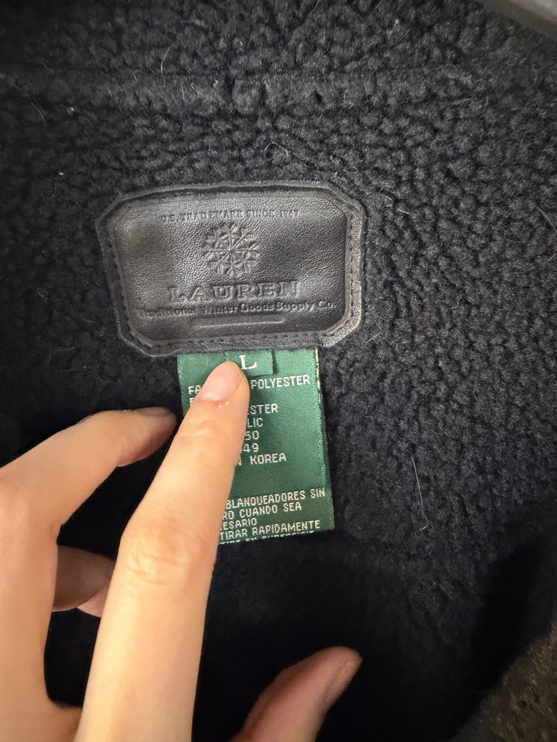 Lauren Shearling jacket L 상품이미지3