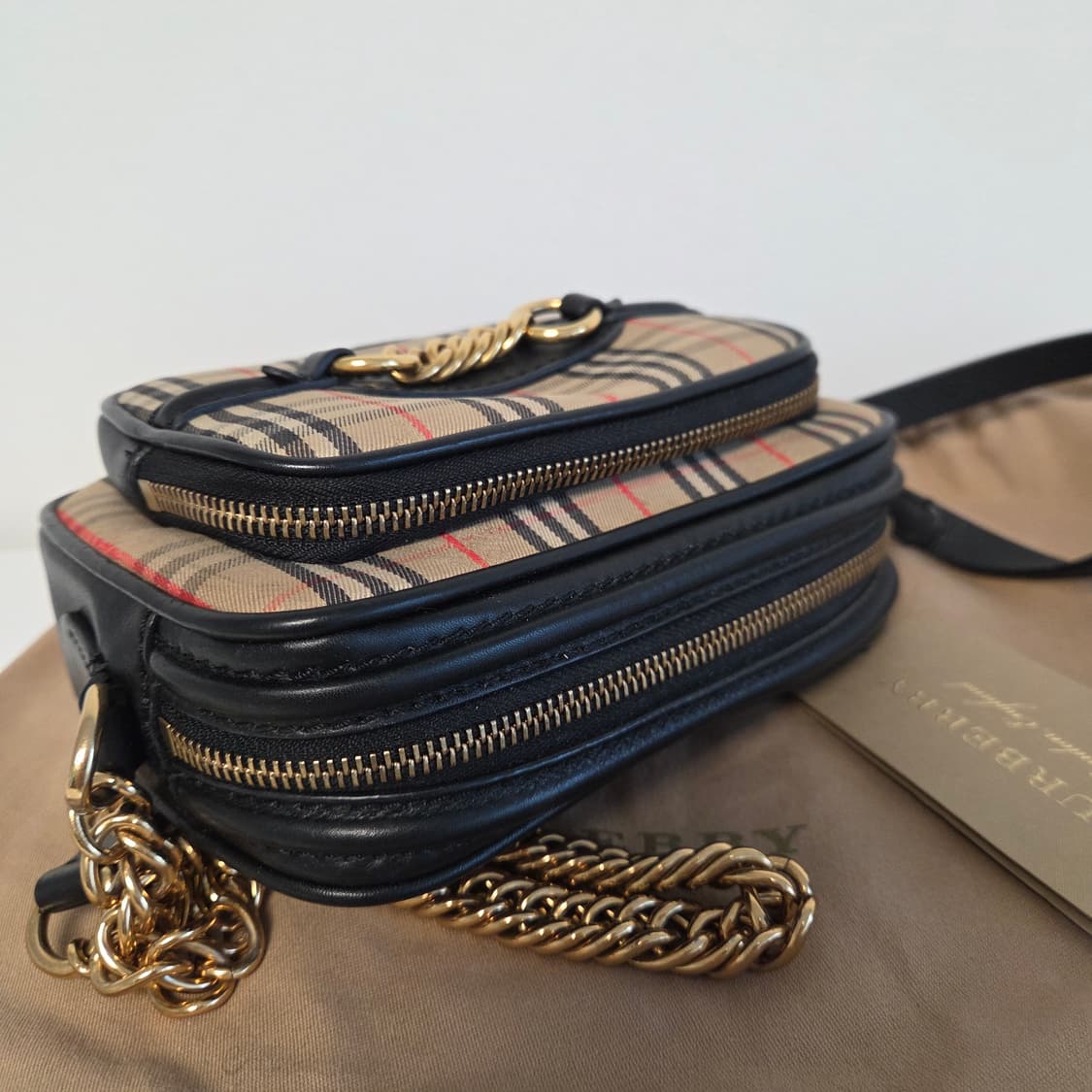 BURBERRY 버버리 정품 체인 1983체크 크로스백 숄더백 상품이미지7