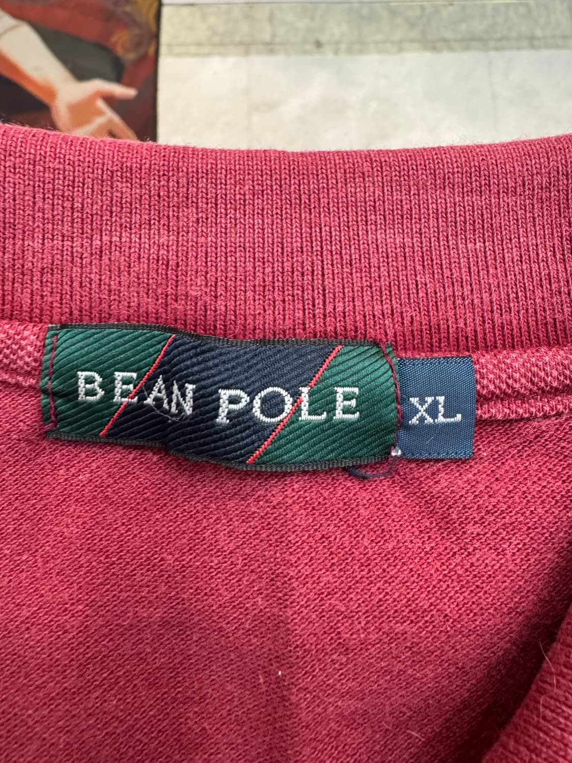 빈폴 빈티지 긴팔 피케셔츠 (와인 레드, XL, USA Fabric ) 상품이미지4