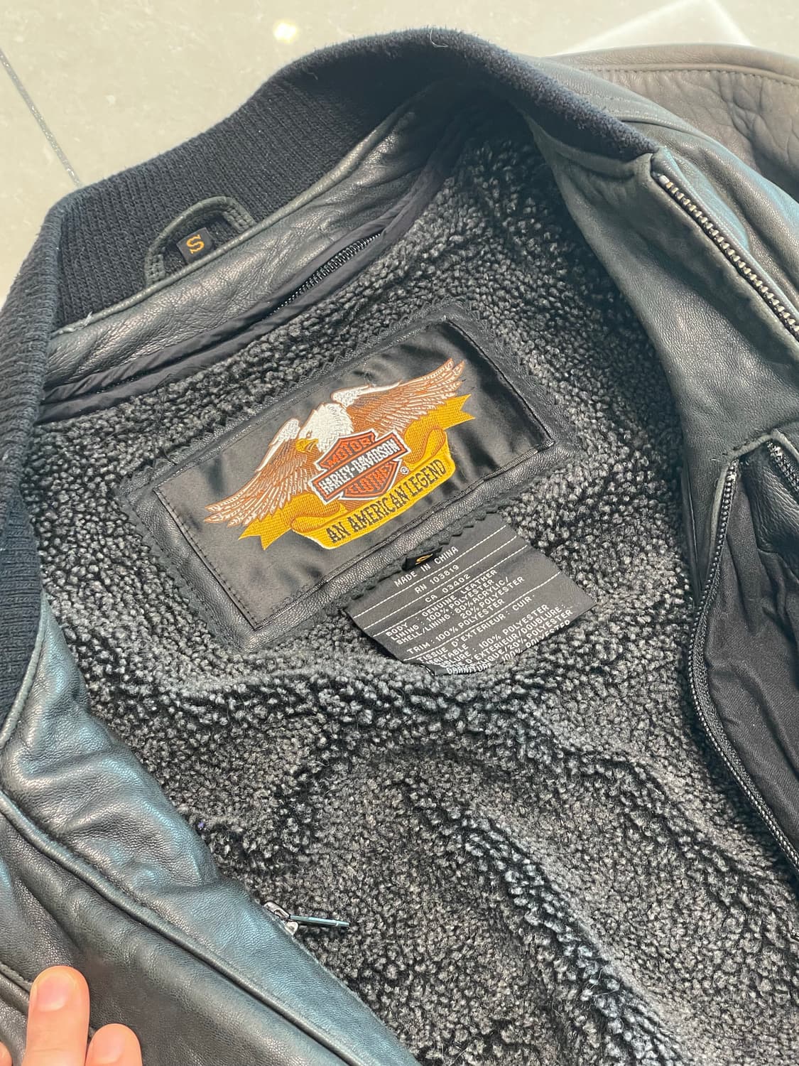 (S) 할리 데이비슨 캐쥬얼 레더 자켓 상품이미지5