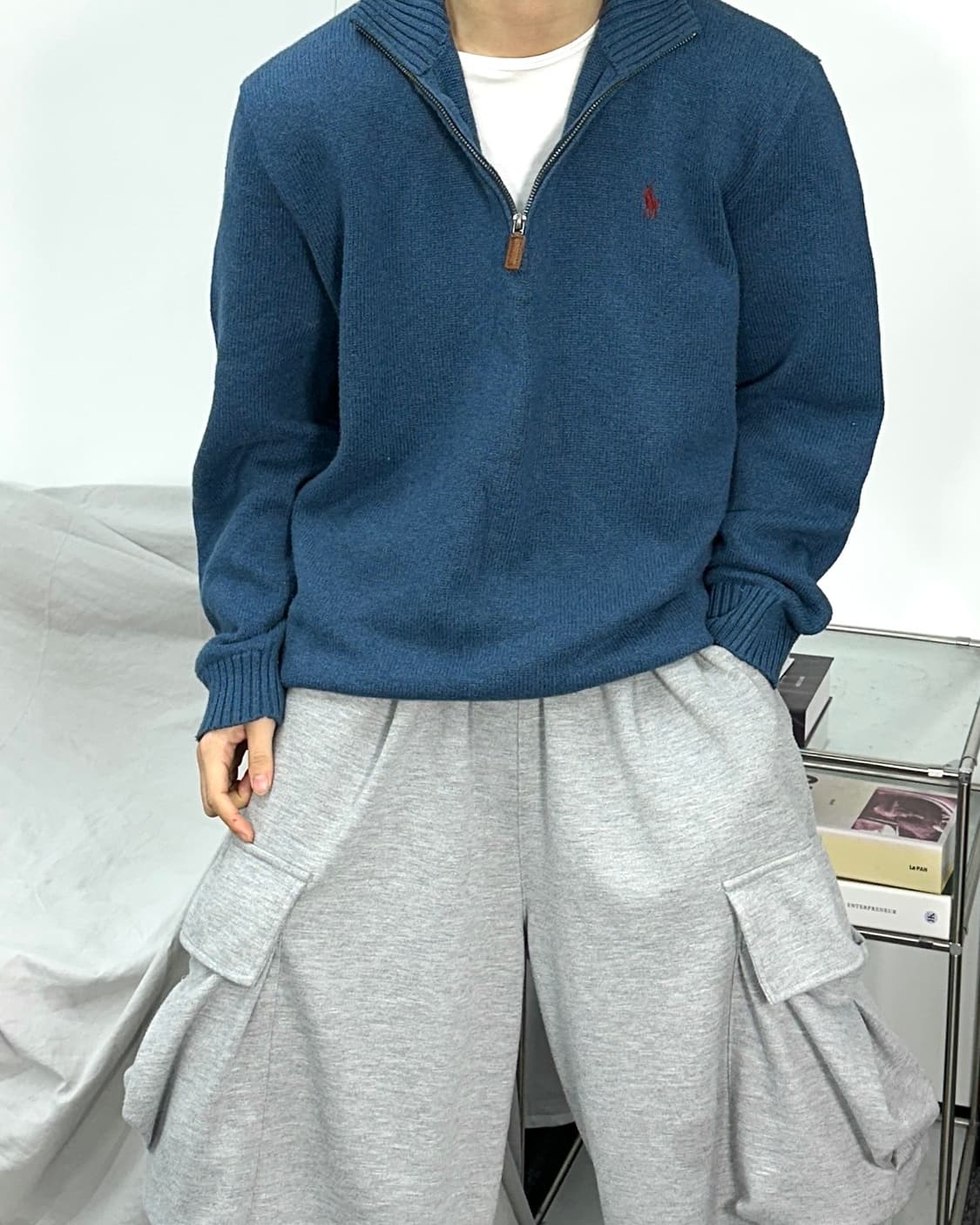 폴로 랄프로렌 레드포니 니트 하프집업 M 상품이미지2