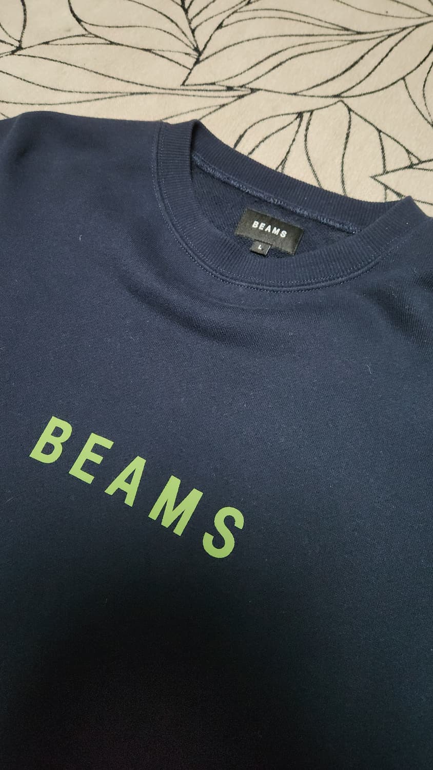 BEAMS 빔즈 남성 네이비 맨투맨 L 사이즈 상품이미지2