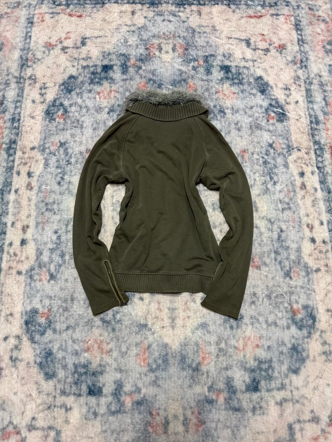 Clonedevgru trimming fur military zip up 상품이미지7