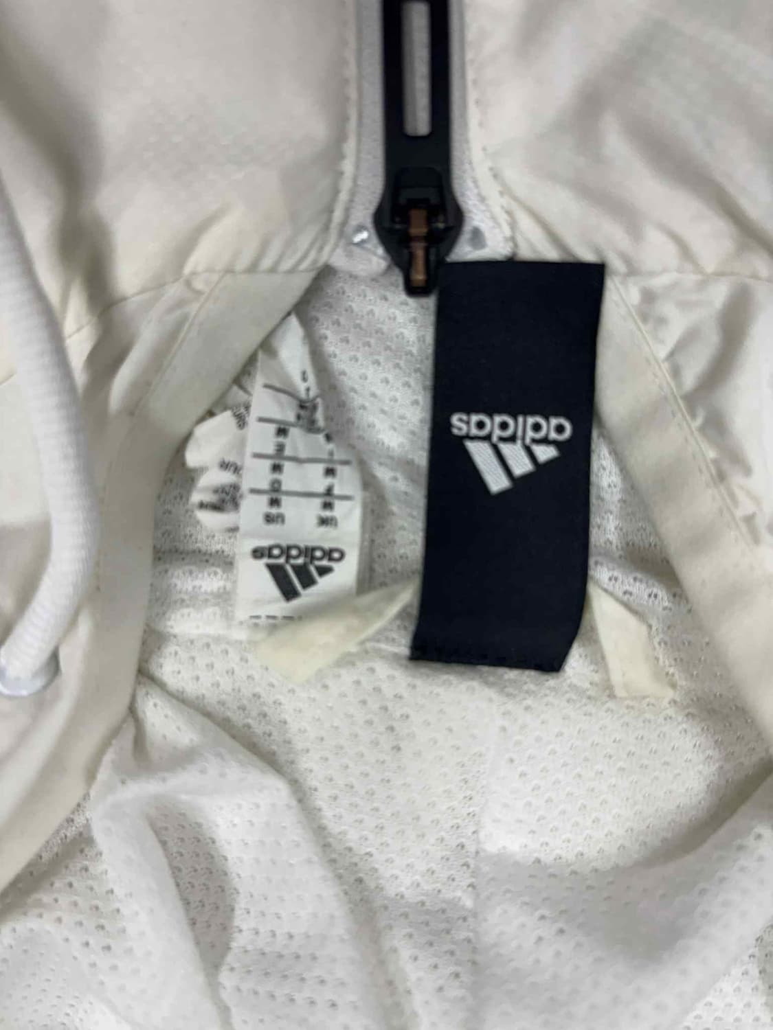 아디다스 화이트 올드스쿨 윈드브레이커 자켓 바람막이 희귀져지(M) 상품이미지4