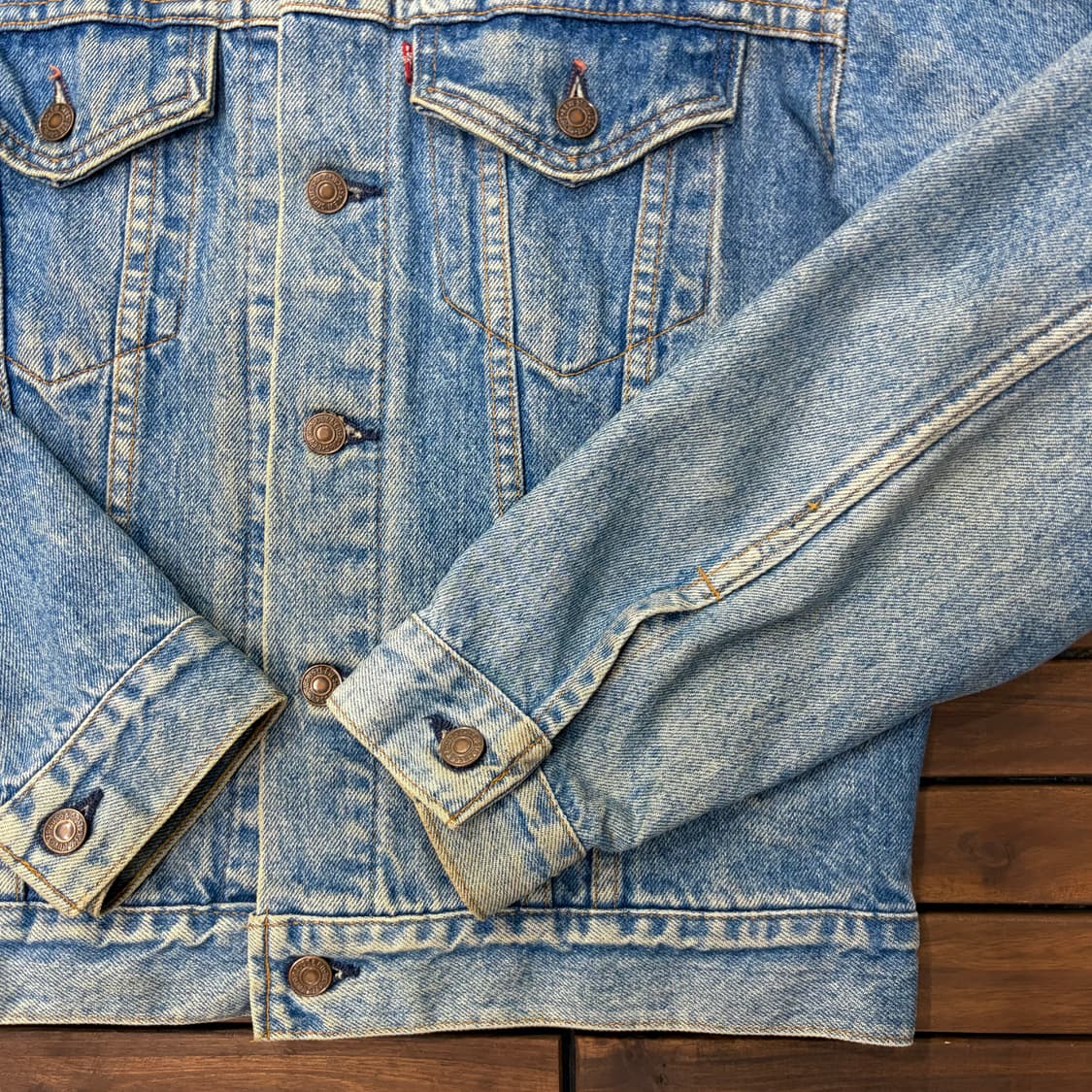 80s 리바이스 70506 USA 데님 자켓 (L) 상품이미지3
