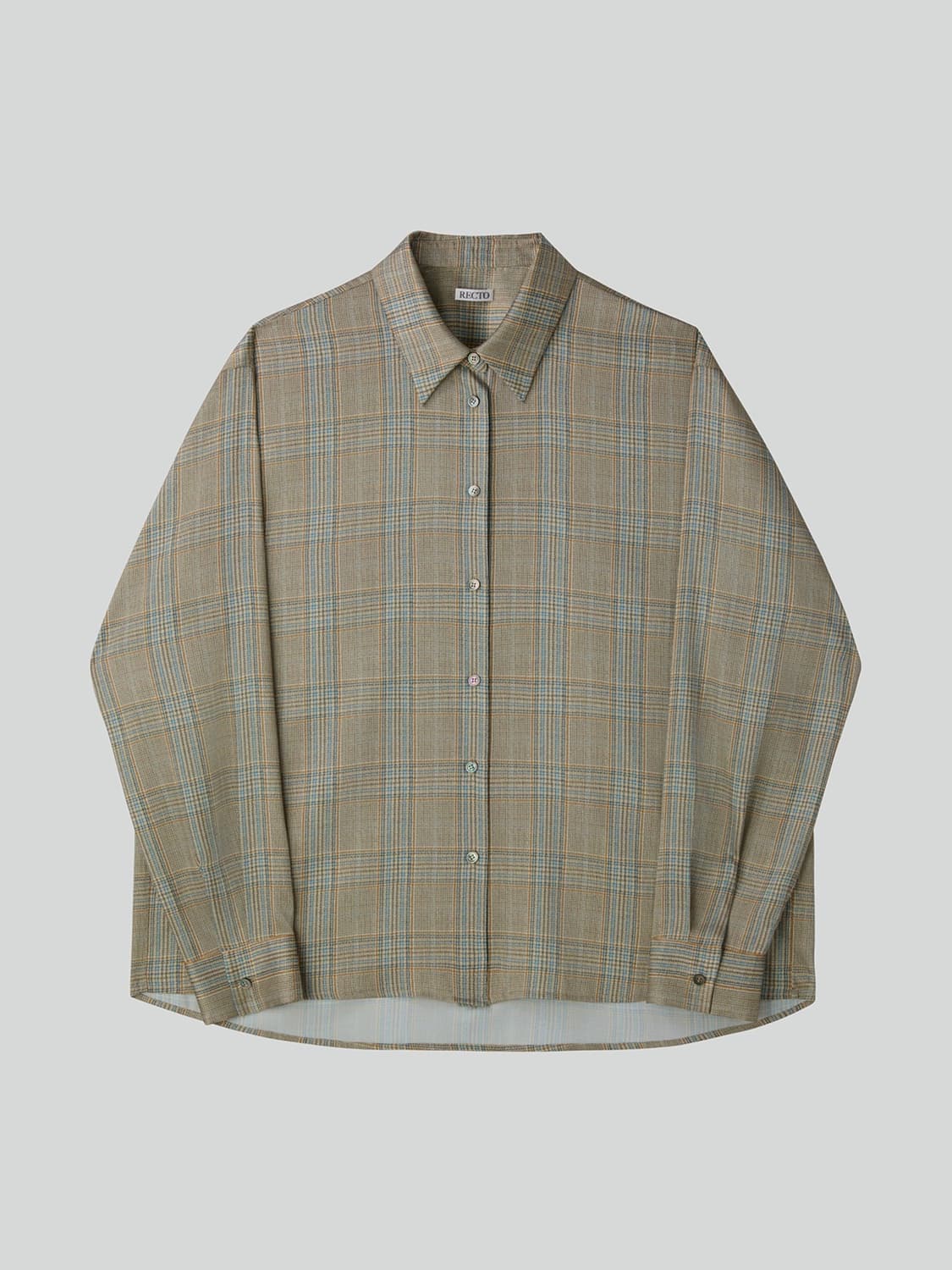 렉토 26SS 오버사이즈 빈티지 체크 셔츠 상품이미지1