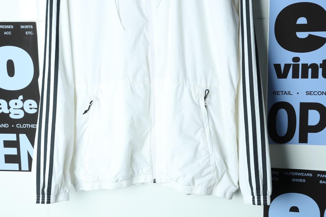 (XL-3XL) 아디다스 집업 바람막이 점퍼자켓 USA 흰검-H30528 상품이미지4