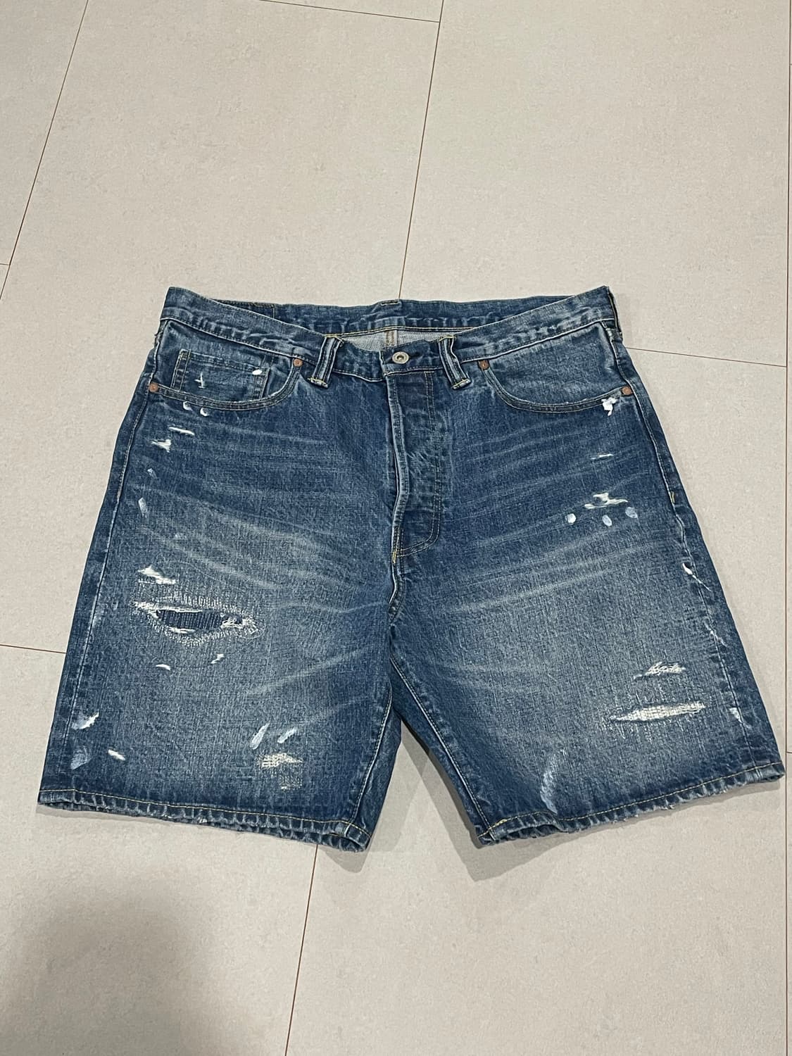 아웃스탠딩 SELVEDGE DENIM SHORTS_REPAIR 상품이미지3