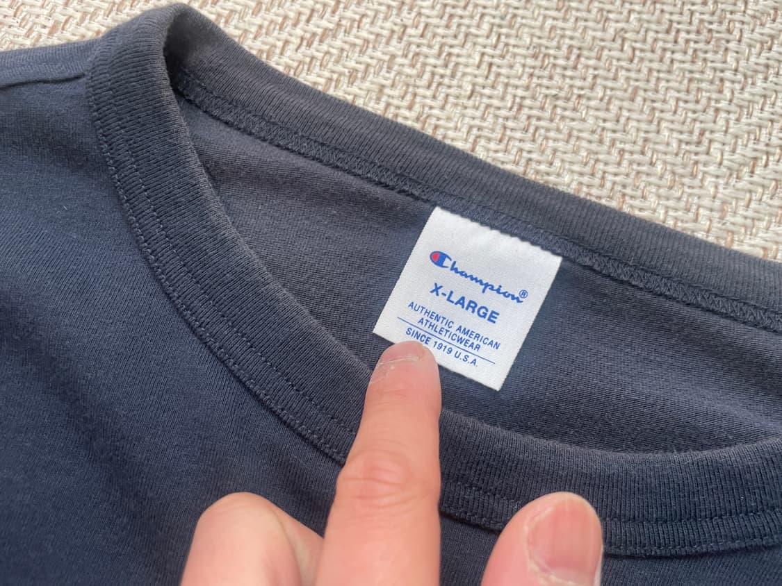 챔피온 네이비 긴팔 롱슬리브  J04135 상품이미지2