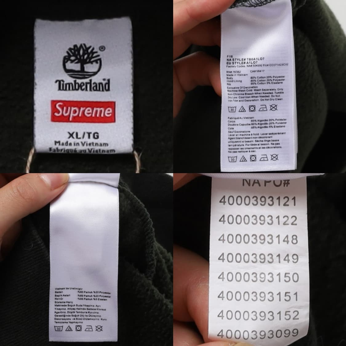 슈프림 x 팀버랜드 Supreme x Timberland  Hoodie 상품이미지9