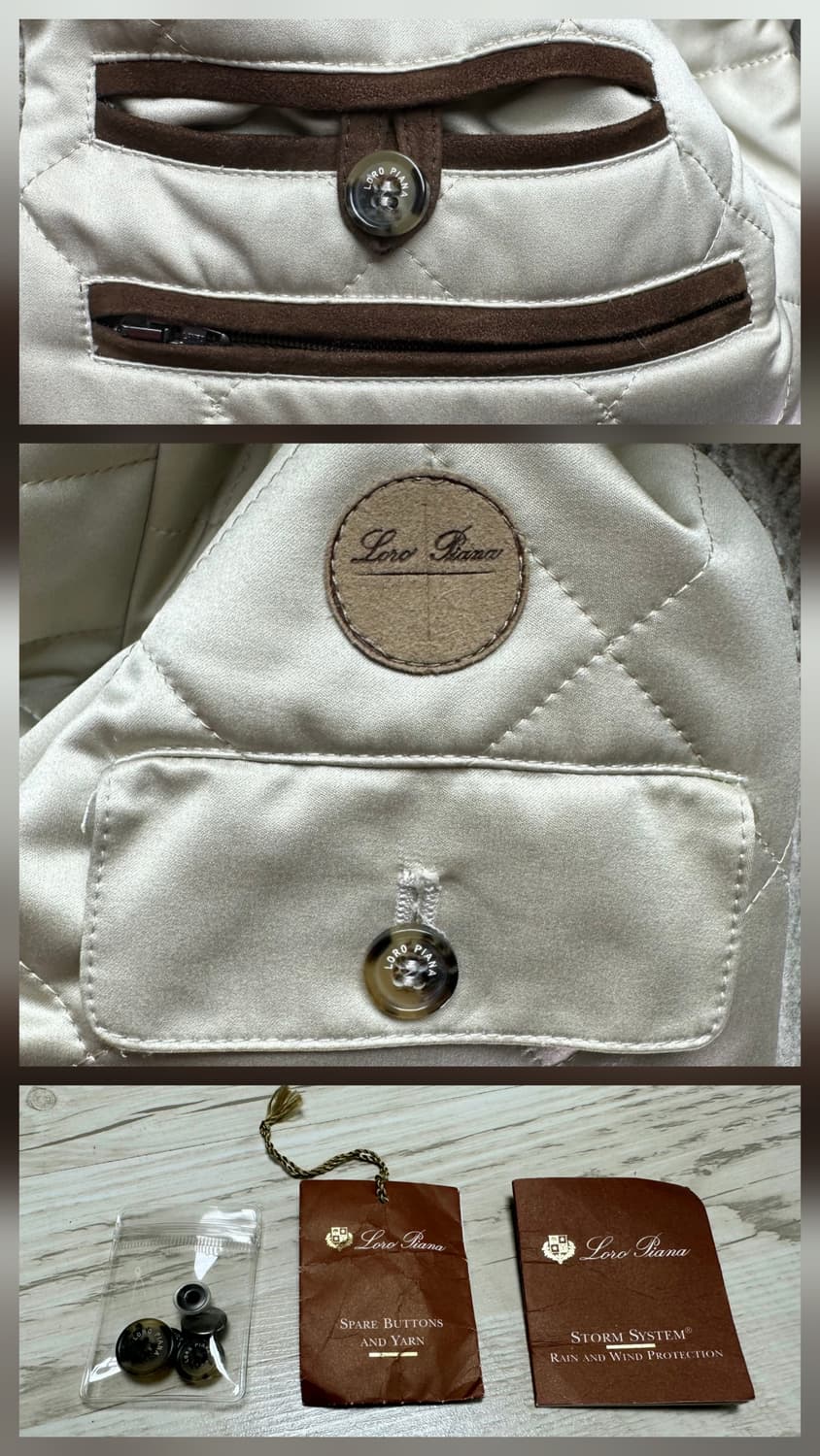 로로피아나 아이서 캐시미어100 헤링본 자켓 XXL(110~115) 새제 상품이미지6